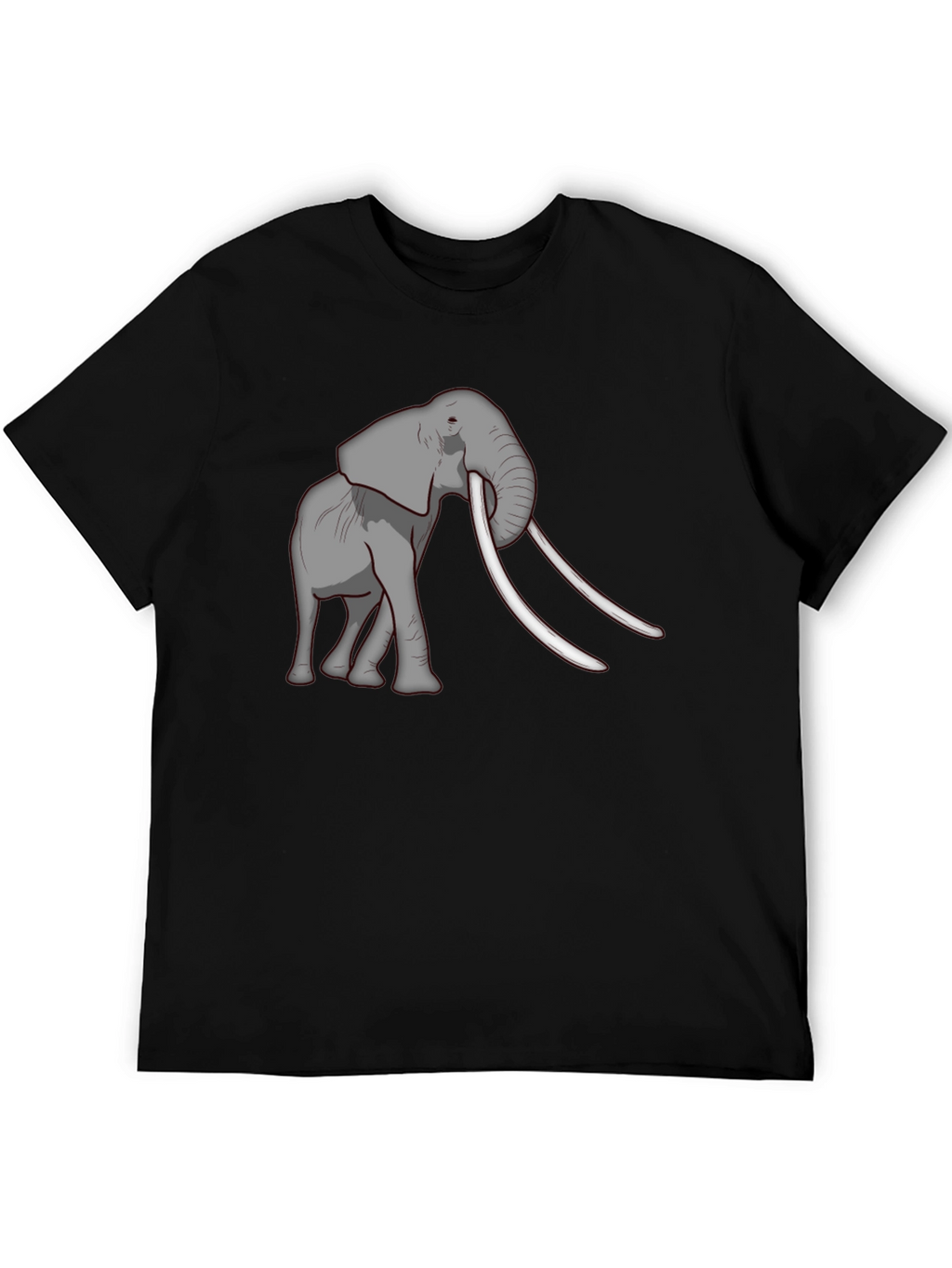 Elephant Graphic Tee - Black Casual Comfort