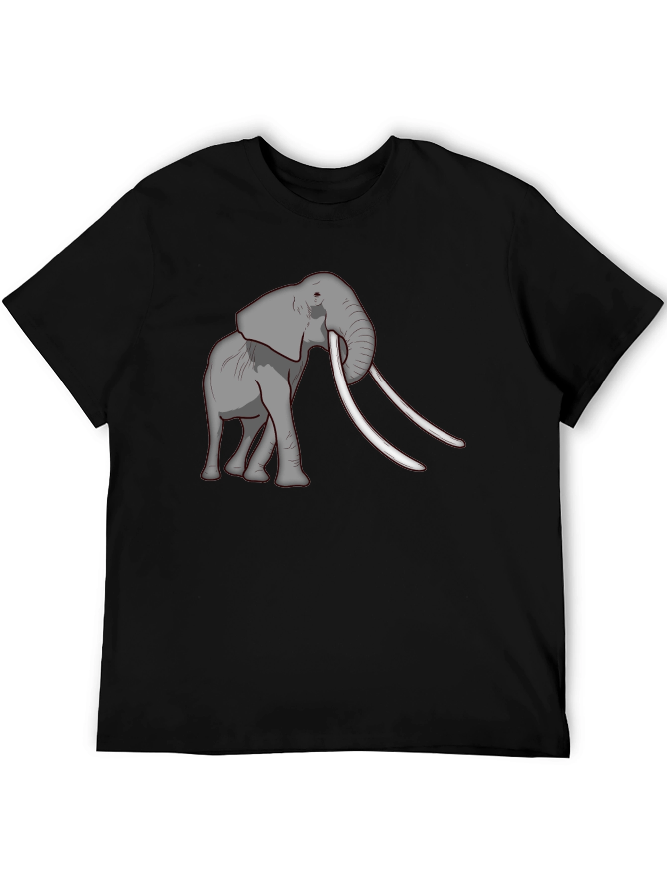 Elephant Graphic Tee - Black Casual Comfort