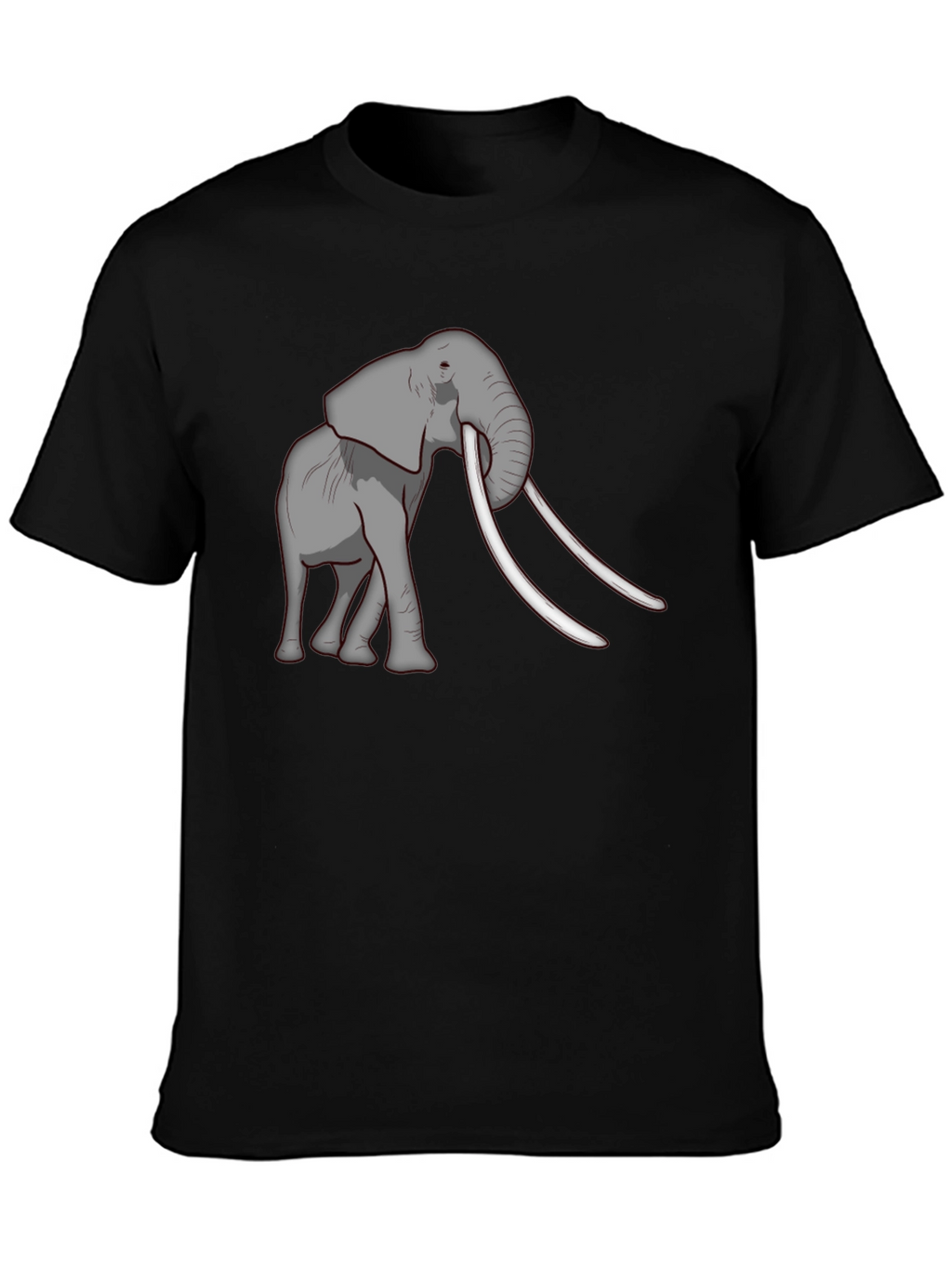 Elephant Graphic Tee - Black Casual Comfort