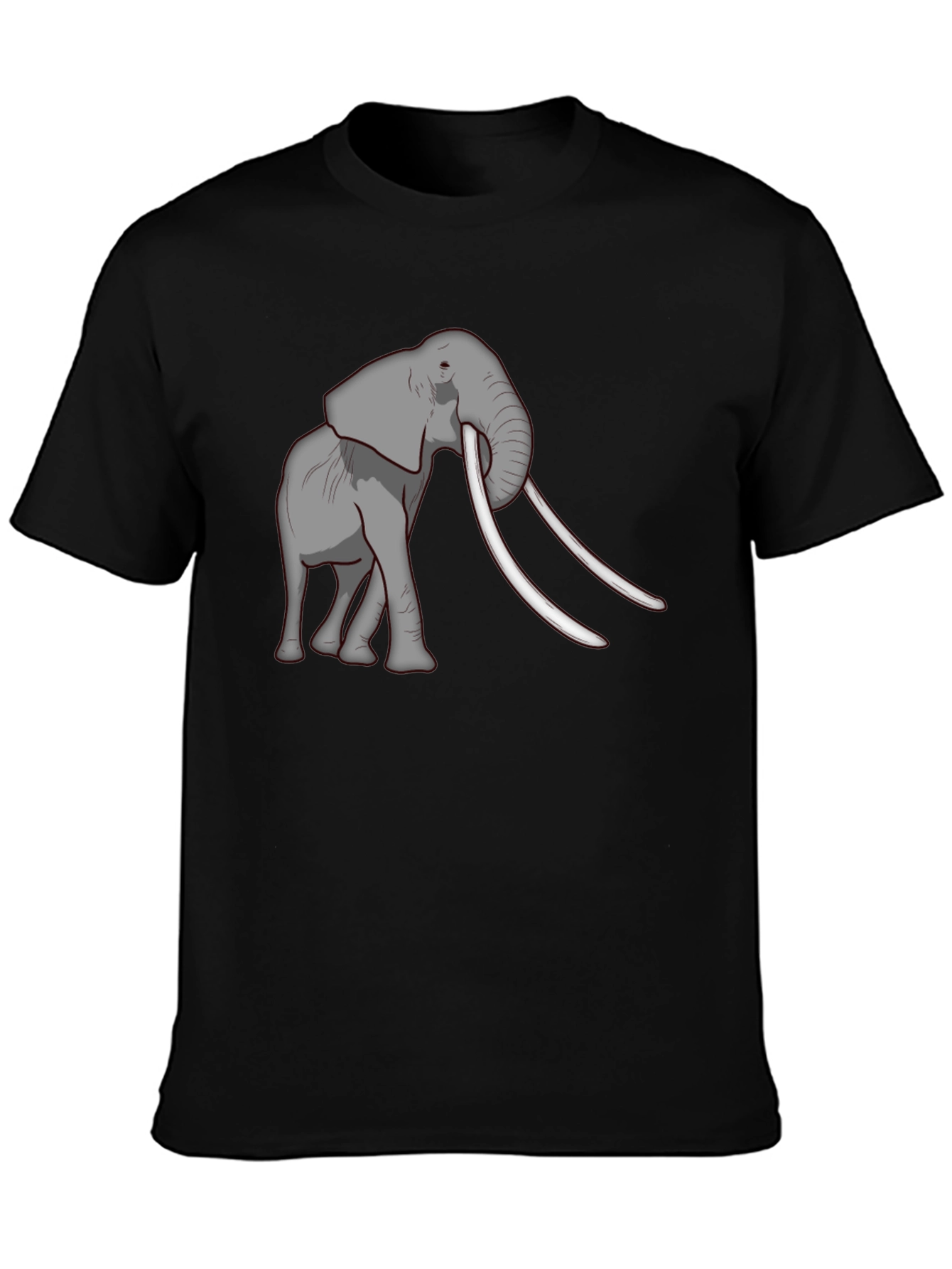 Elephant Graphic Tee - Black Casual Comfort