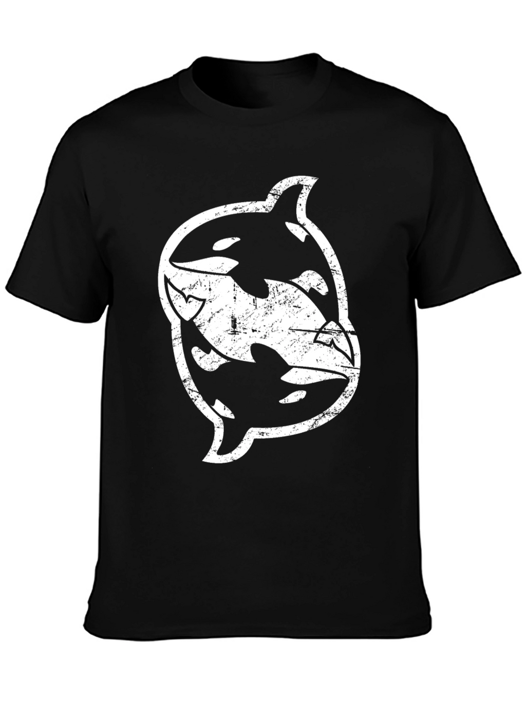 Orca Yin Yang Graphic Black T-Shirt