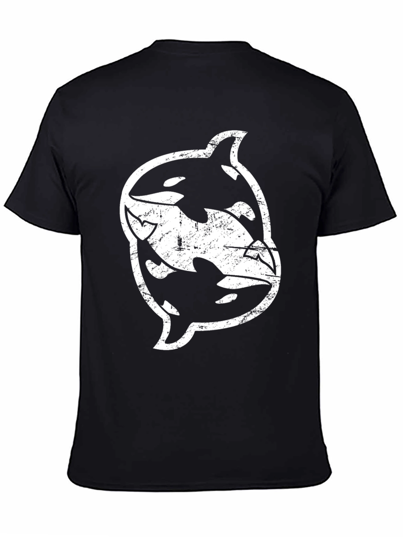 Orca Yin Yang Graphic Black T-Shirt