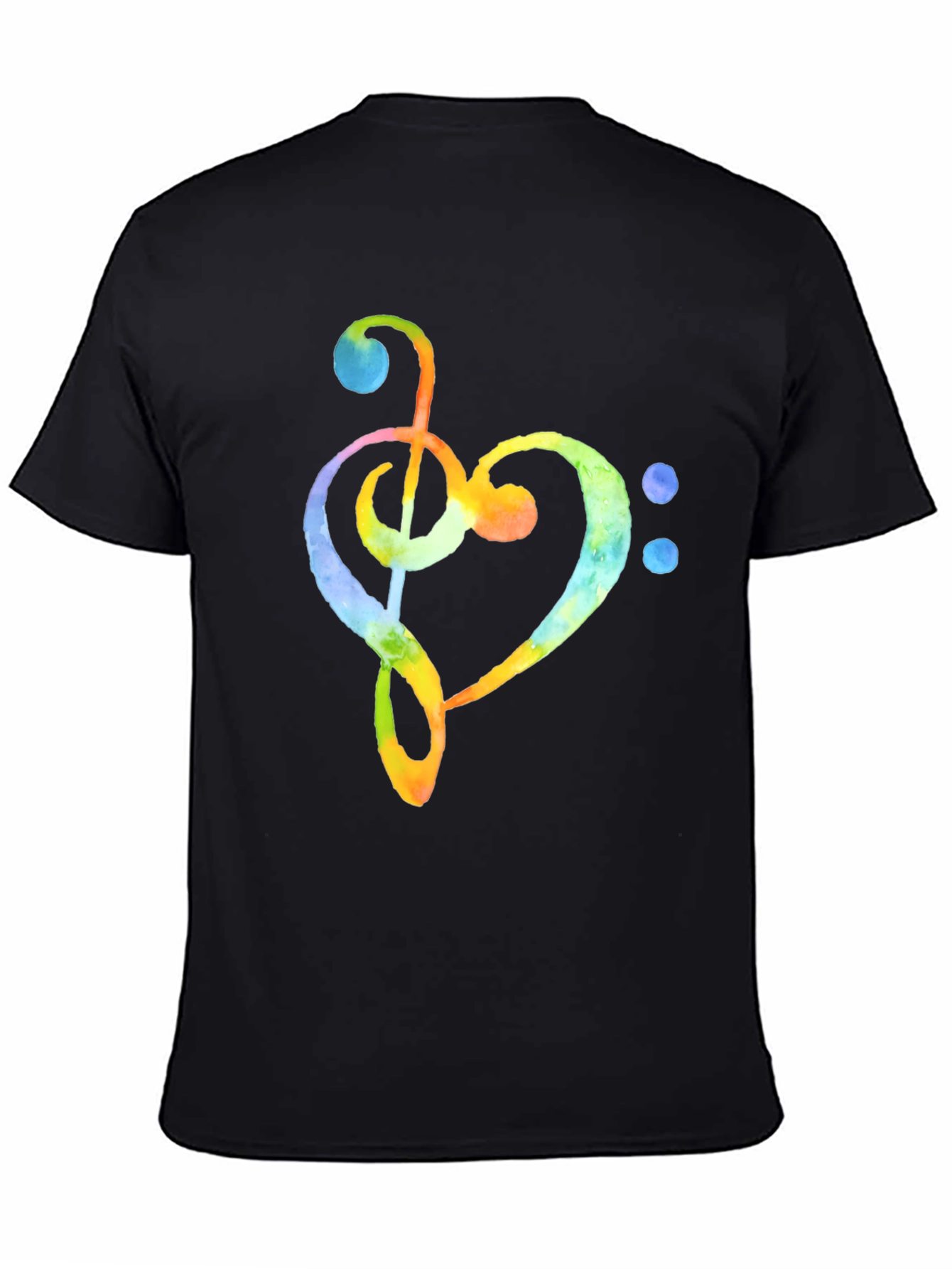 Musical Heart T-Shirt - Watercolor Design