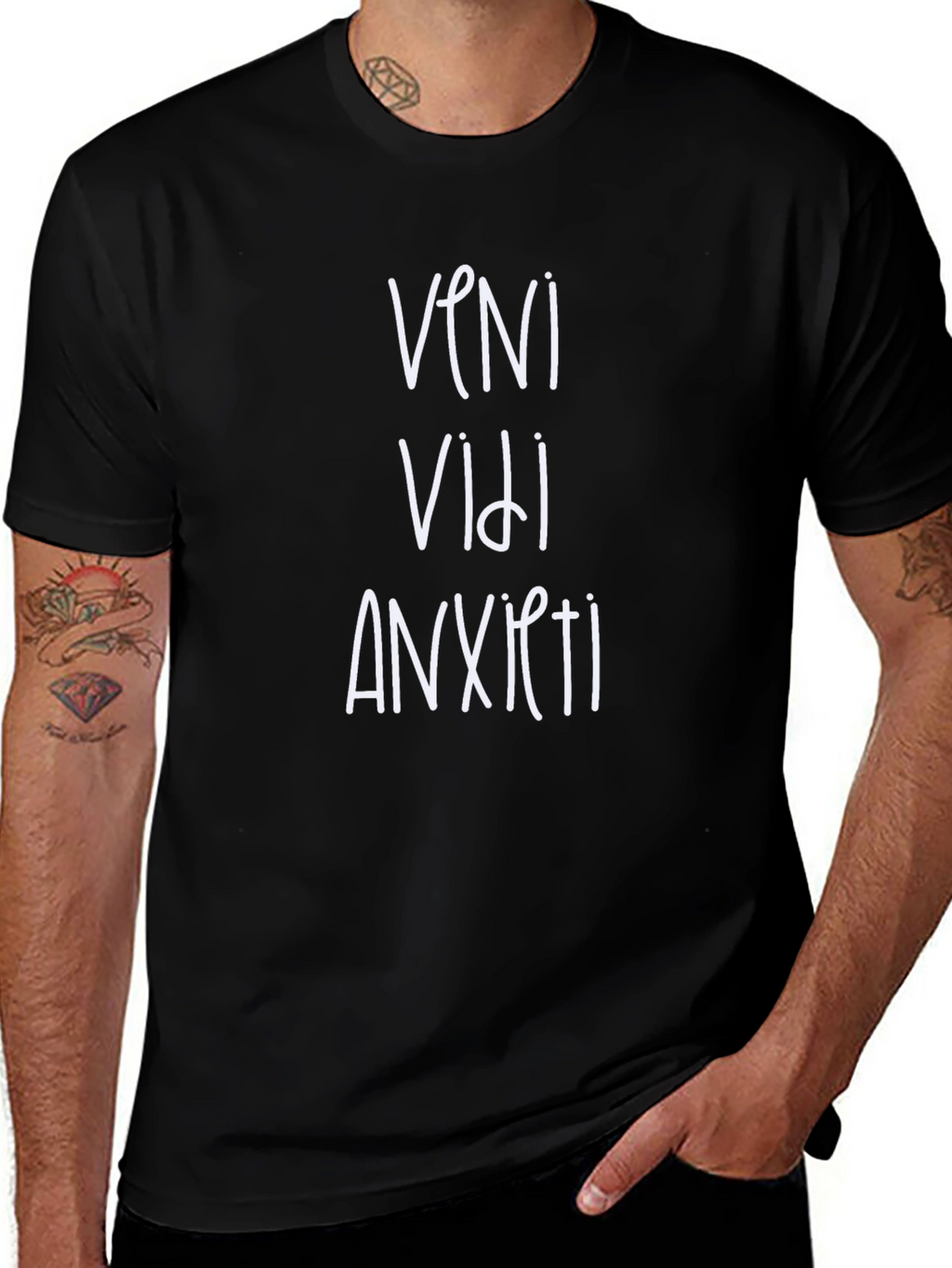 Veni Vidi Anxiety T-Shirt - Funny Graphic Tee