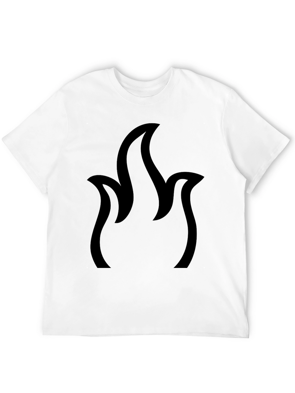 Flame Design Black T-Shirt | Casual Comfort