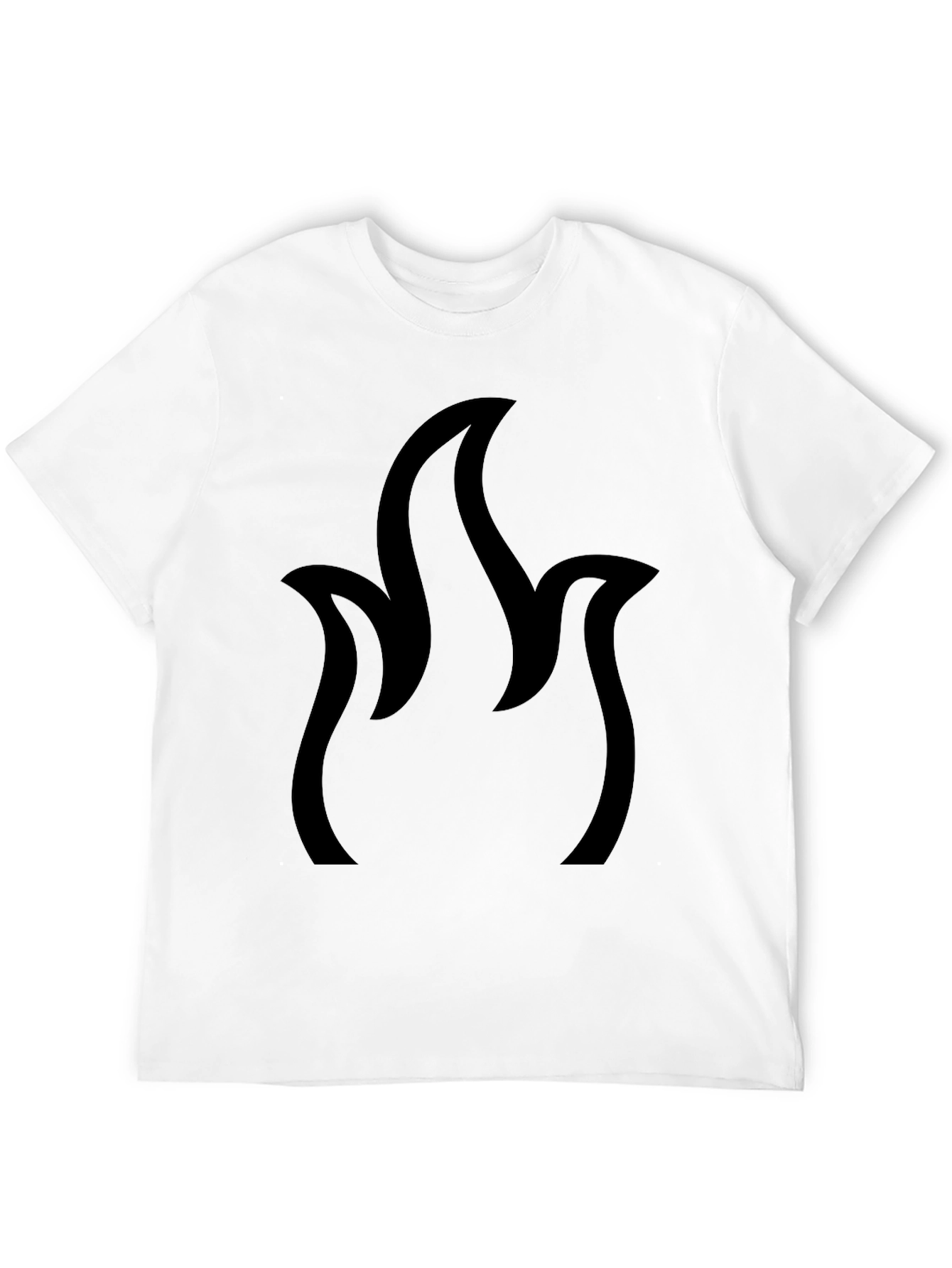 Flame Design Black T-Shirt | Casual Comfort
