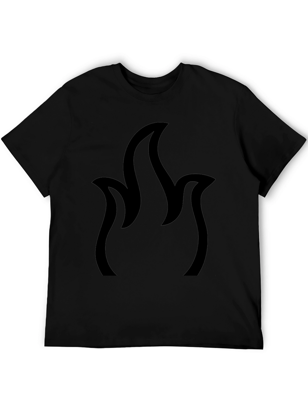 Flame Design Black T-Shirt | Casual Comfort
