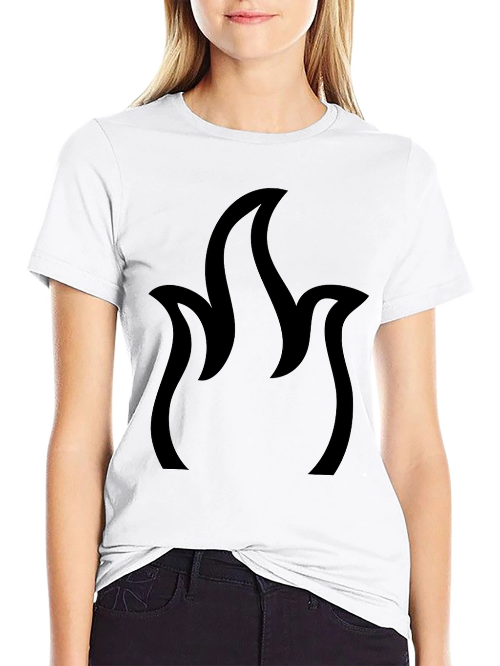 Flame Design Black T-Shirt | Casual Comfort