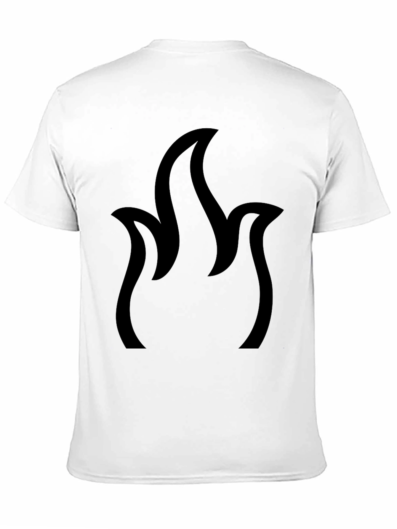 Flame Design Black T-Shirt | Casual Comfort