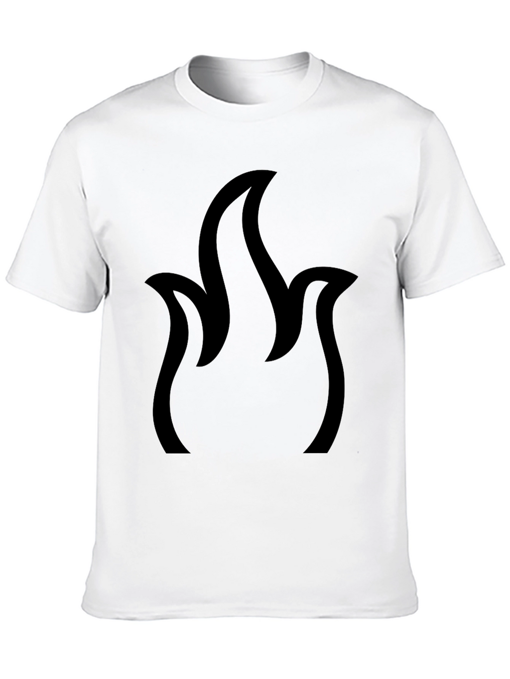 Flame Design Black T-Shirt | Casual Comfort