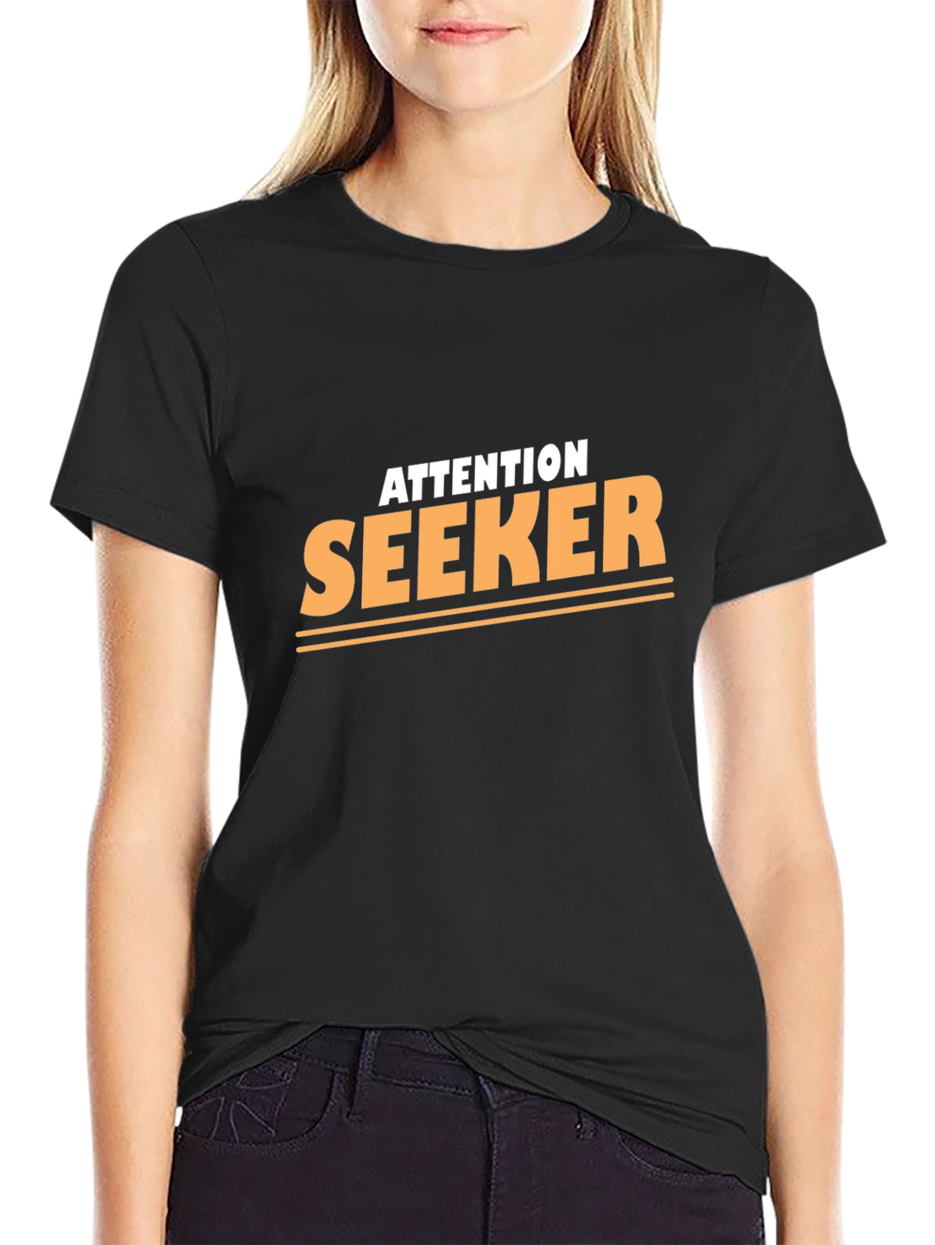 Attention Seeker Graphic Tee - Black Short Sleeve T-Shirt