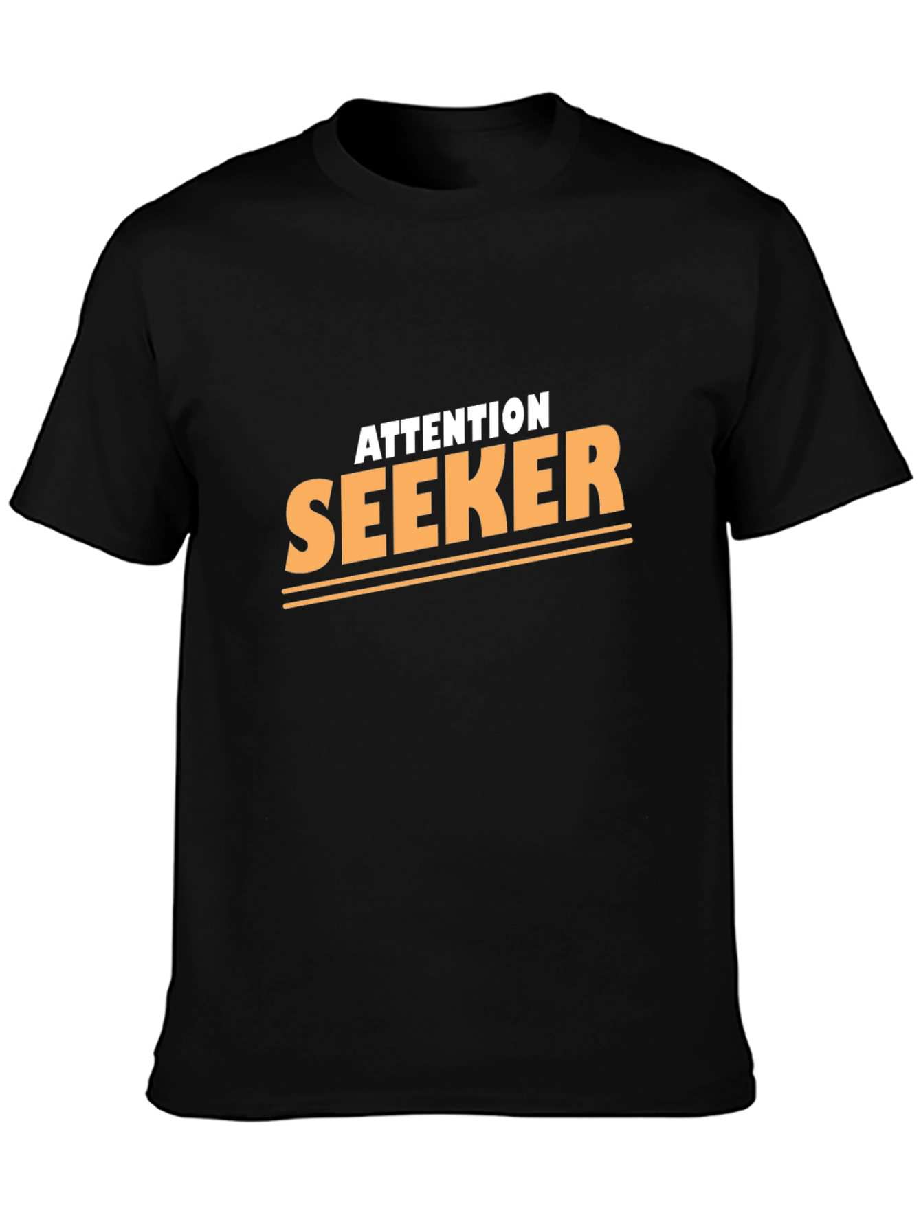 Attention Seeker Graphic Tee - Black Short Sleeve T-Shirt