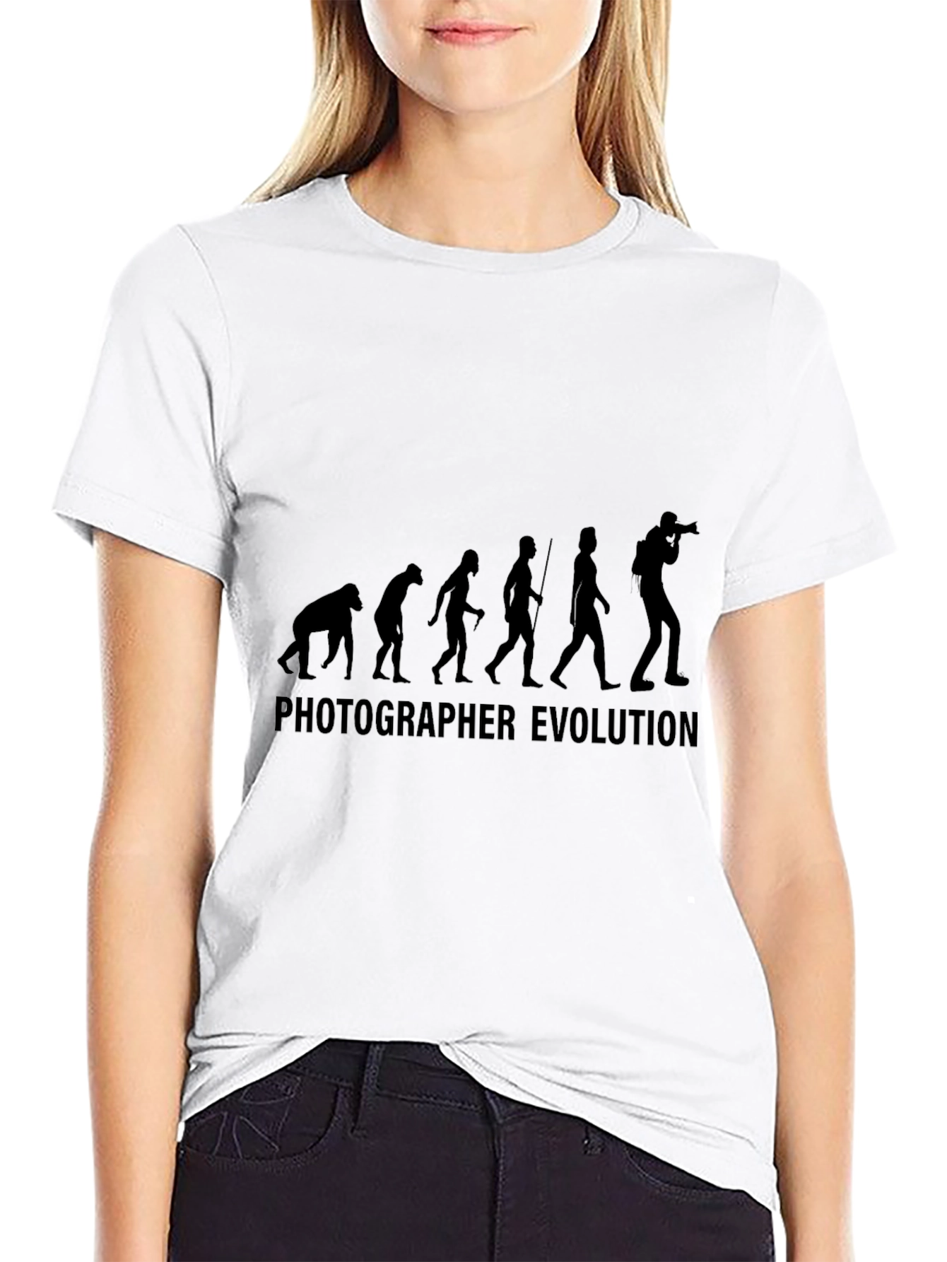 Photographer Evolution T-Shirt - Black