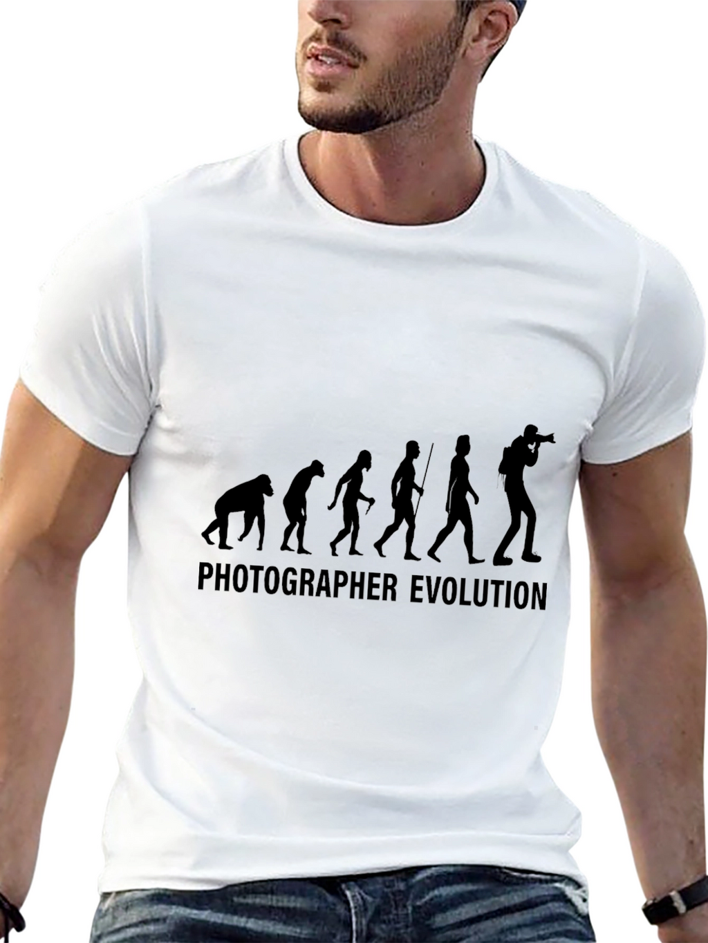 Photographer Evolution T-Shirt - Black