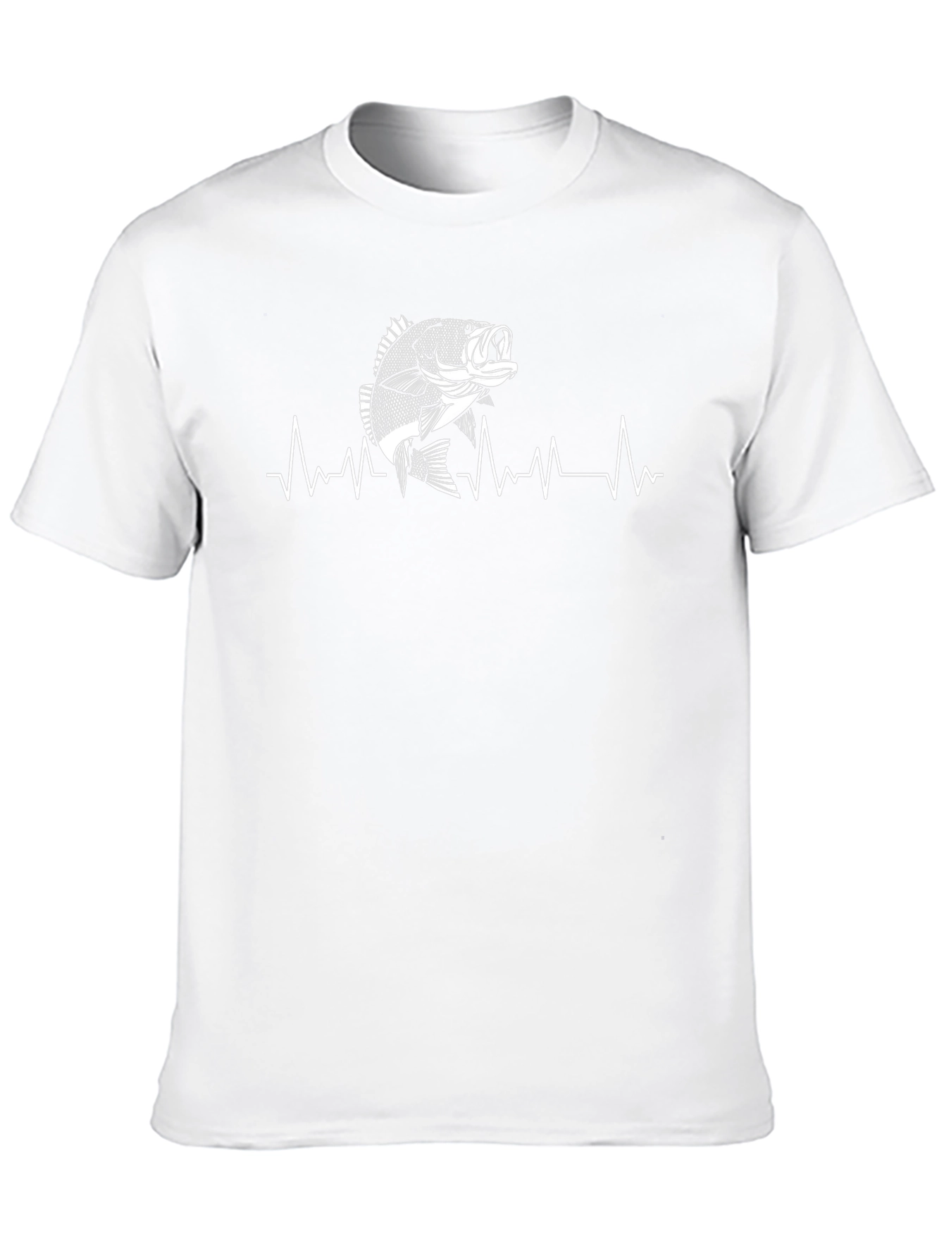 Fishing Heartbeat T-Shirt - Bass Graphic Tee