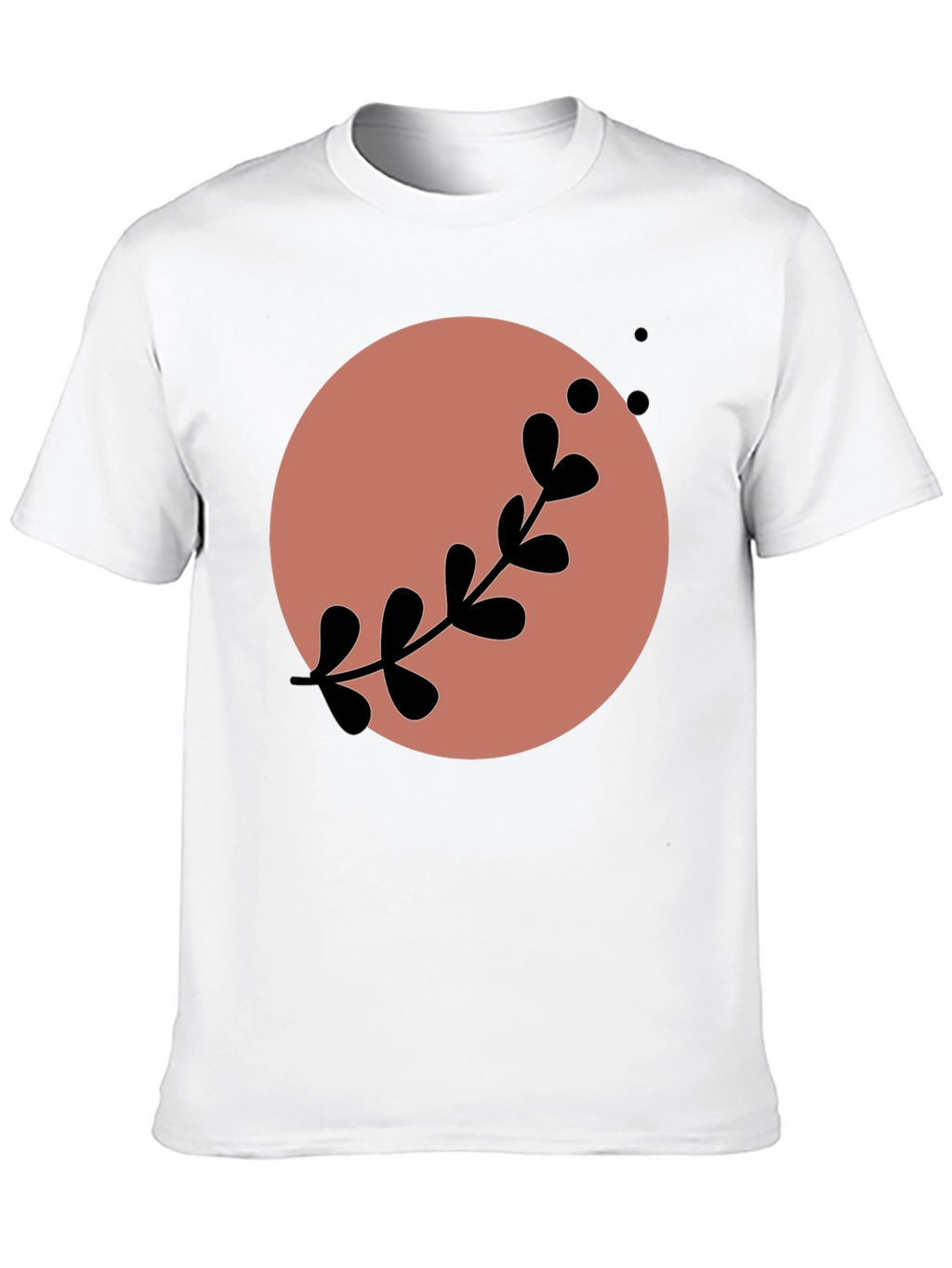 Stylish Black Tee with Abstract Floral Design