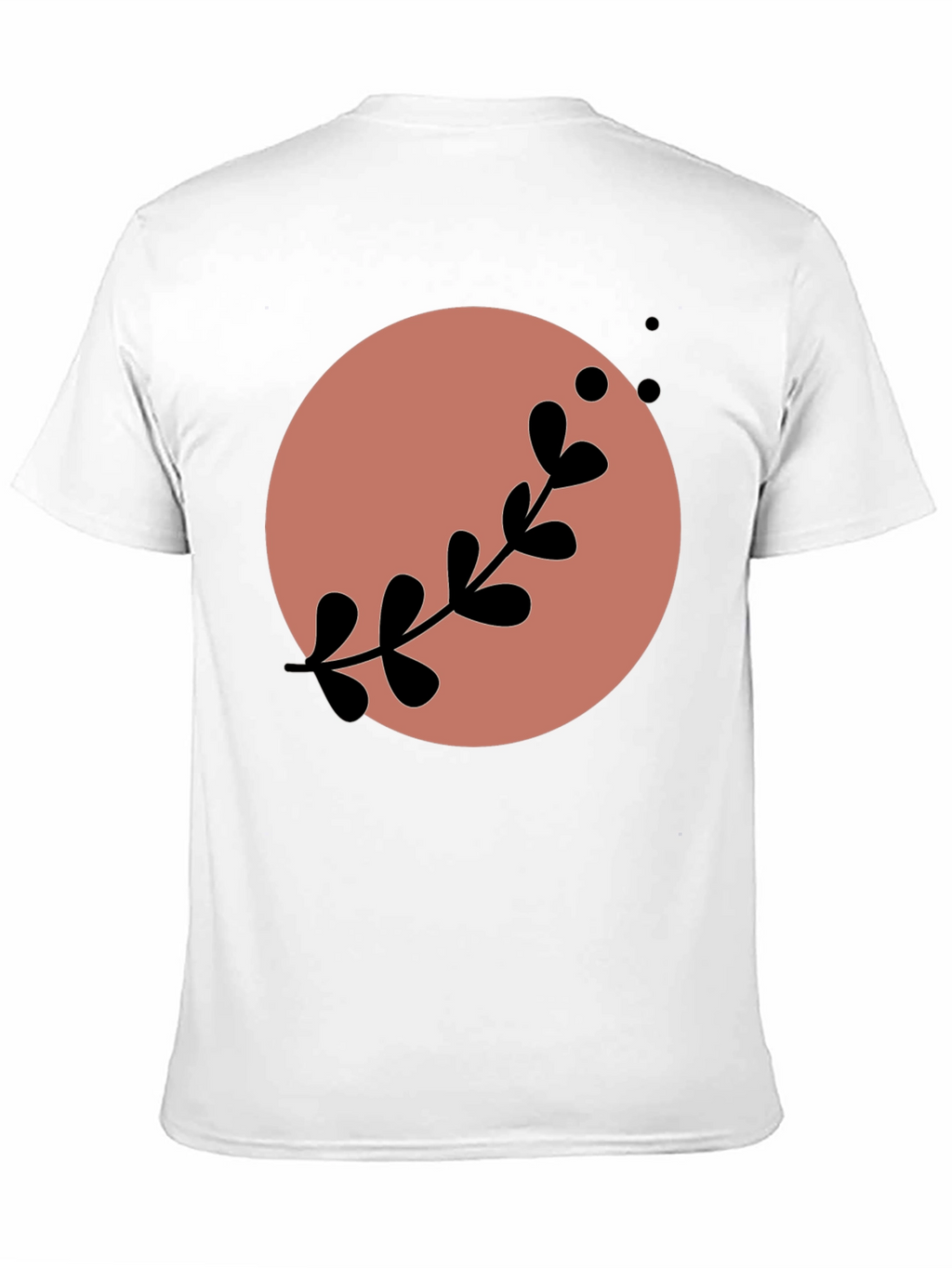 Stylish Black Tee with Abstract Floral Design