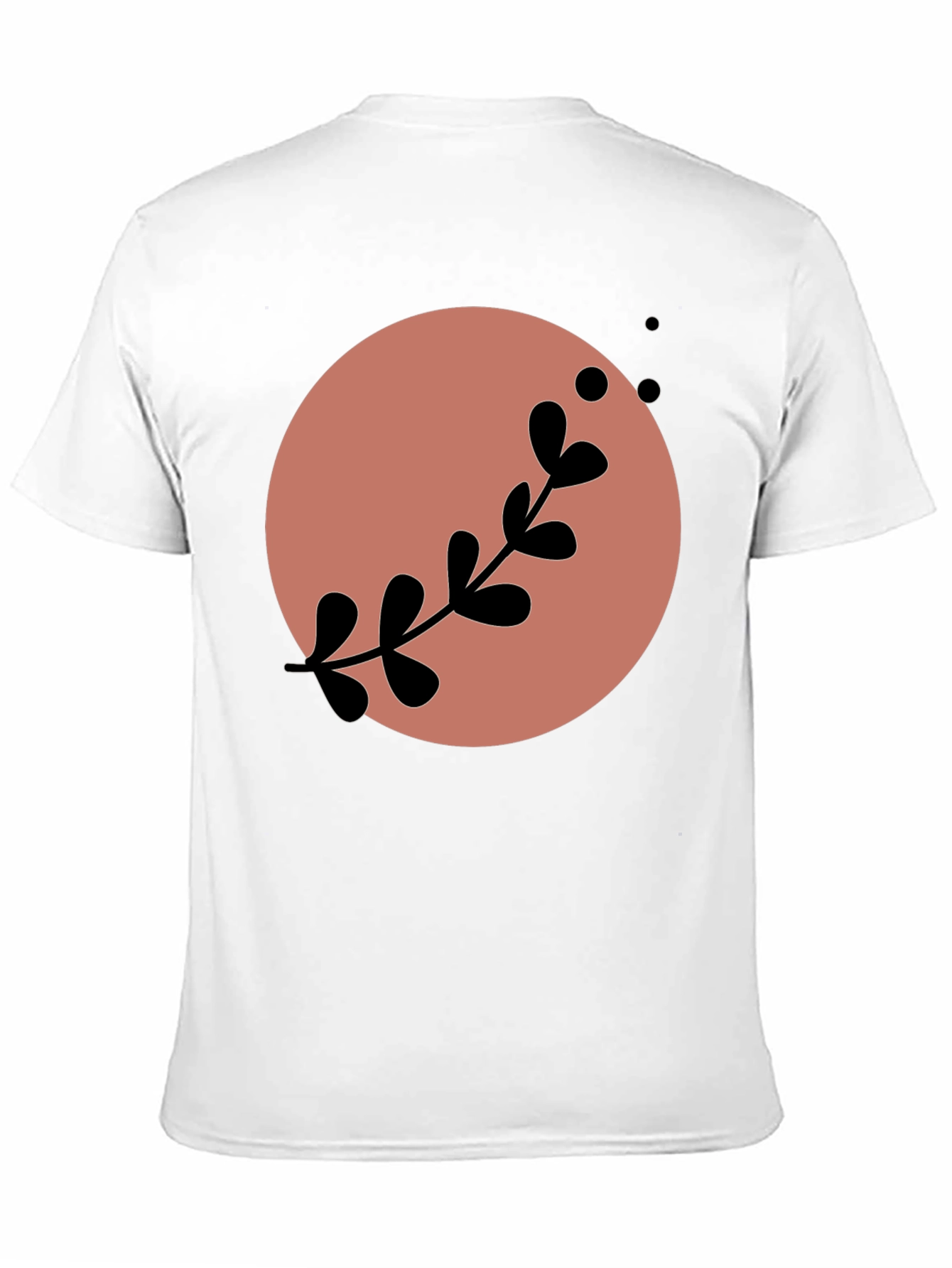 Stylish Black Tee with Abstract Floral Design