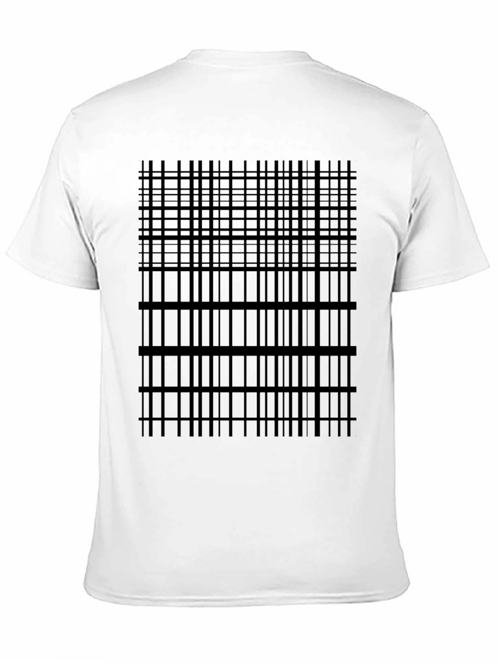 Geometric Grid Tee - Modern Black T-Shirt