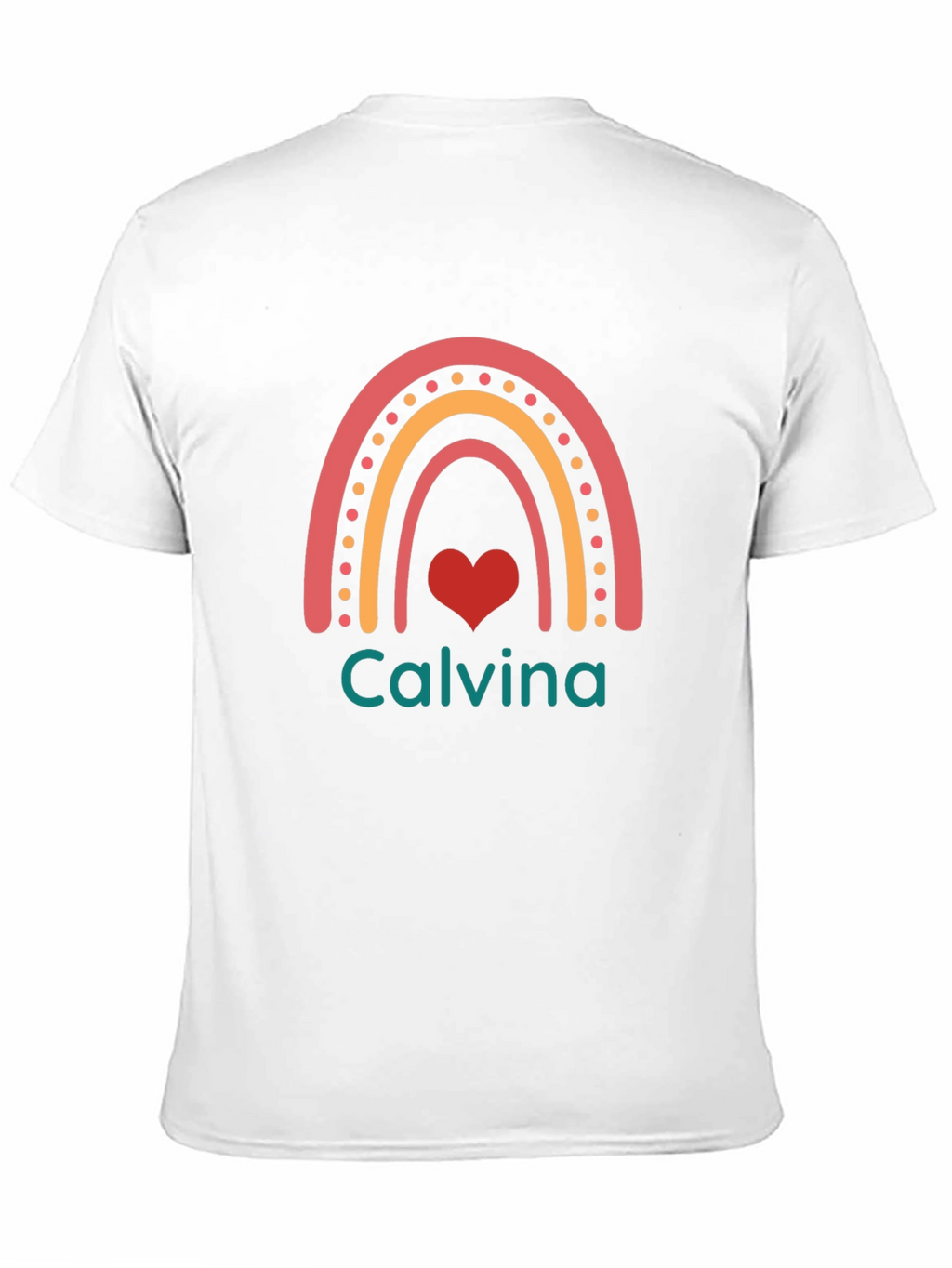 Calvina Rainbow Heart Black T-Shirt