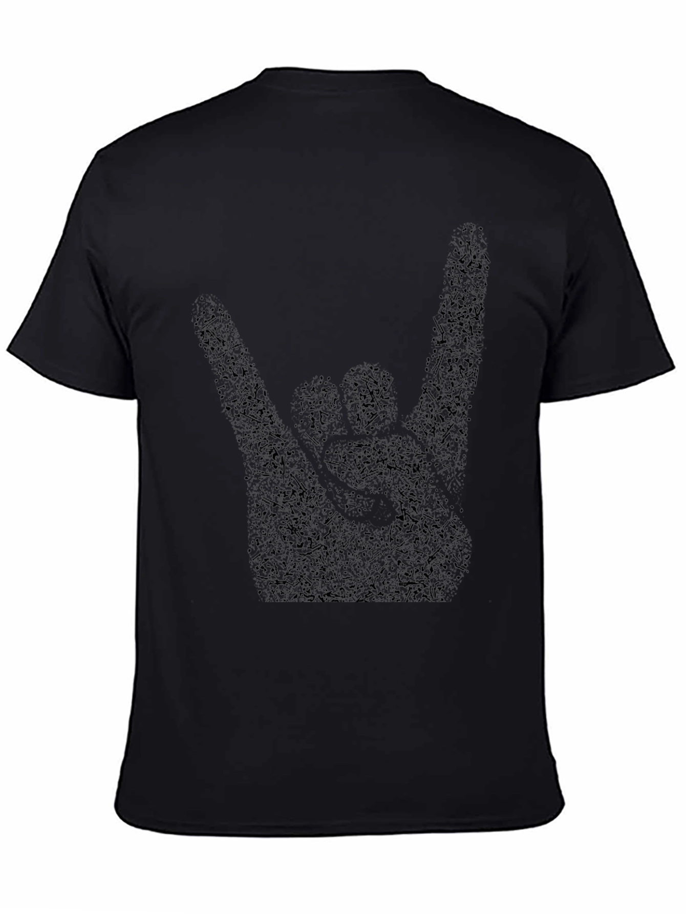 Rock On Black Graphic Tee - Mens Short Sleeve