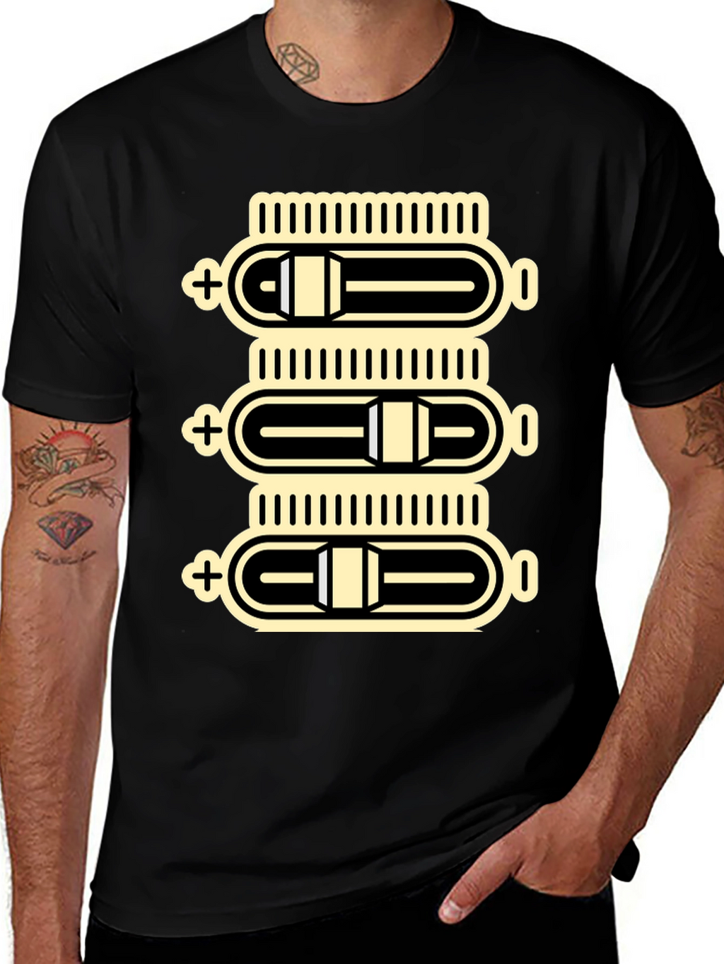 Sliders Graphic Tee - Black Cotton Comfort