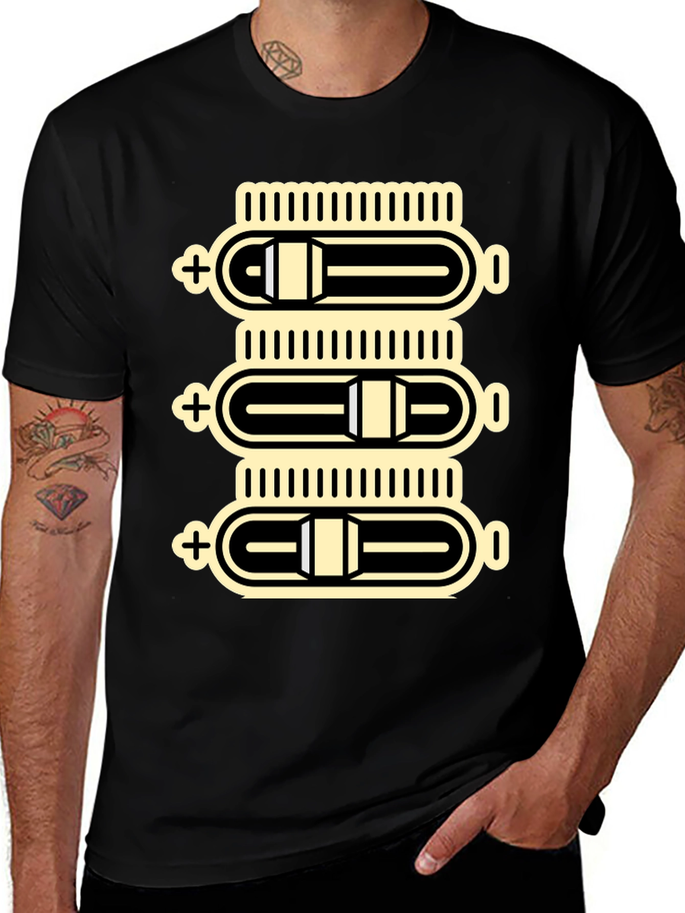 Sliders Graphic Tee - Black Cotton Comfort