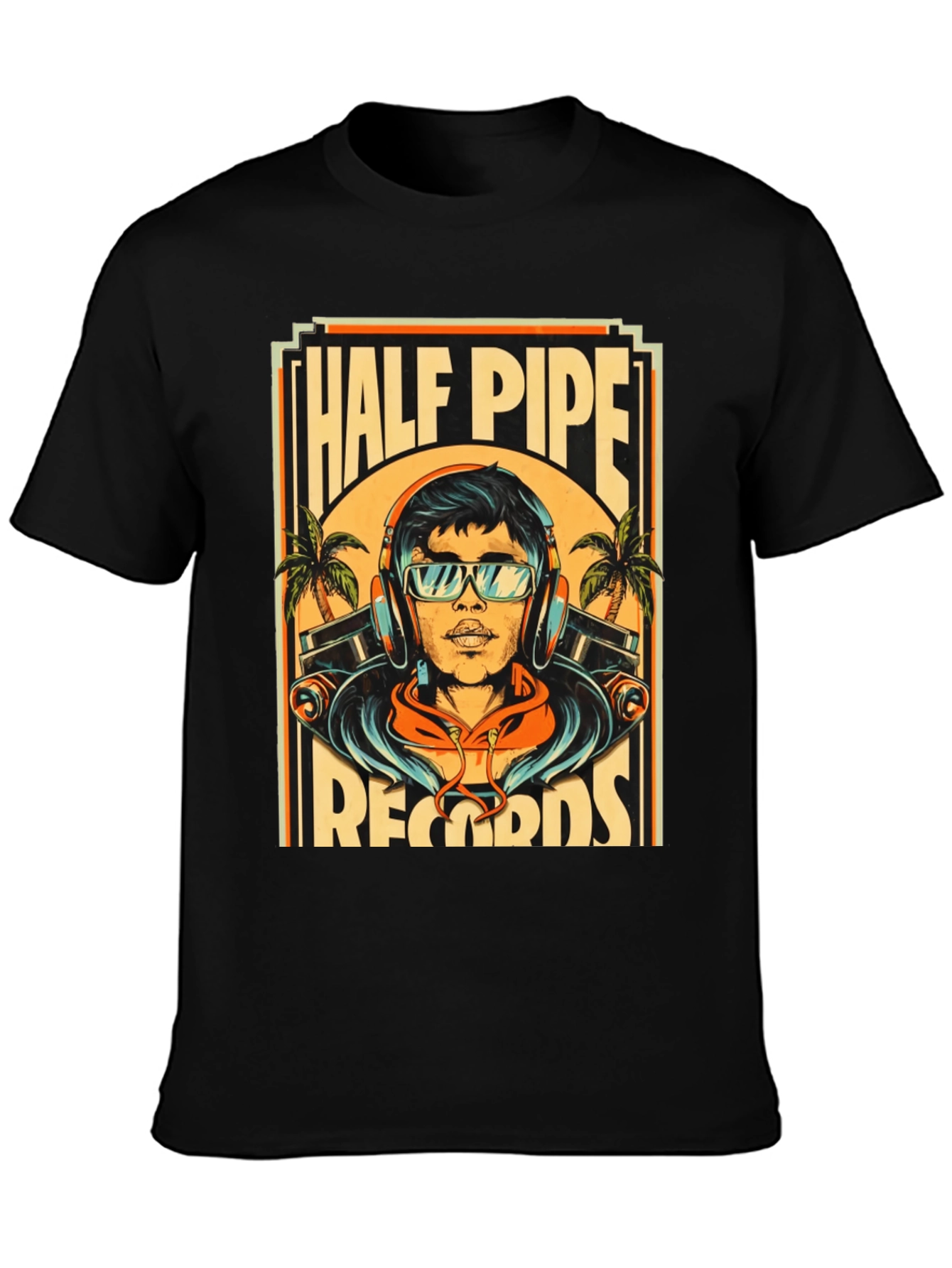 Half Pipe Records Graphic Tee - Retro Style