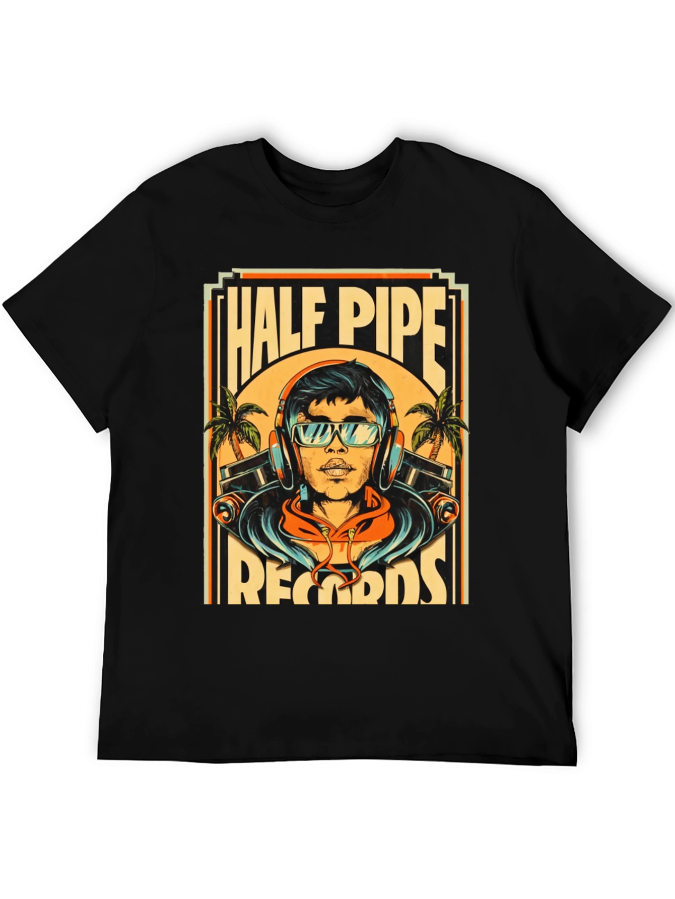 Half Pipe Records Graphic Tee - Retro Style