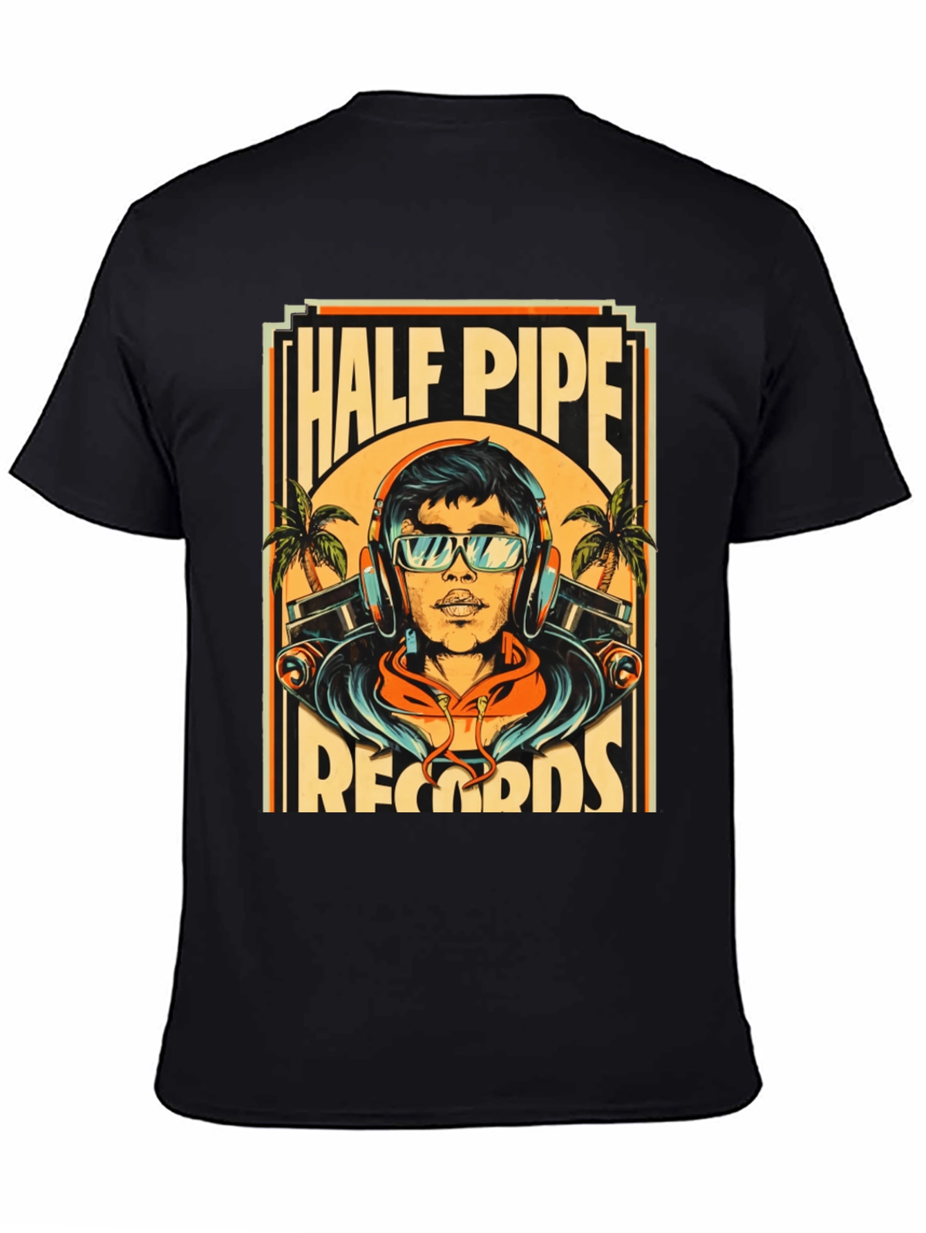 Half Pipe Records Graphic Tee - Retro Style