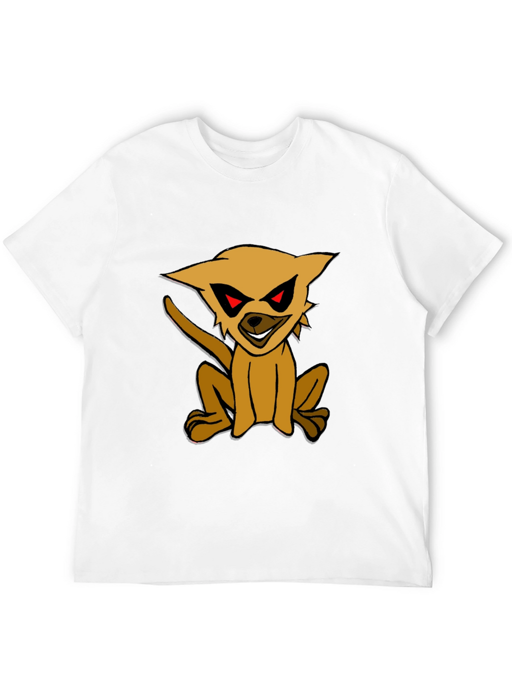Black T-Shirt with Cartoon Dog Print