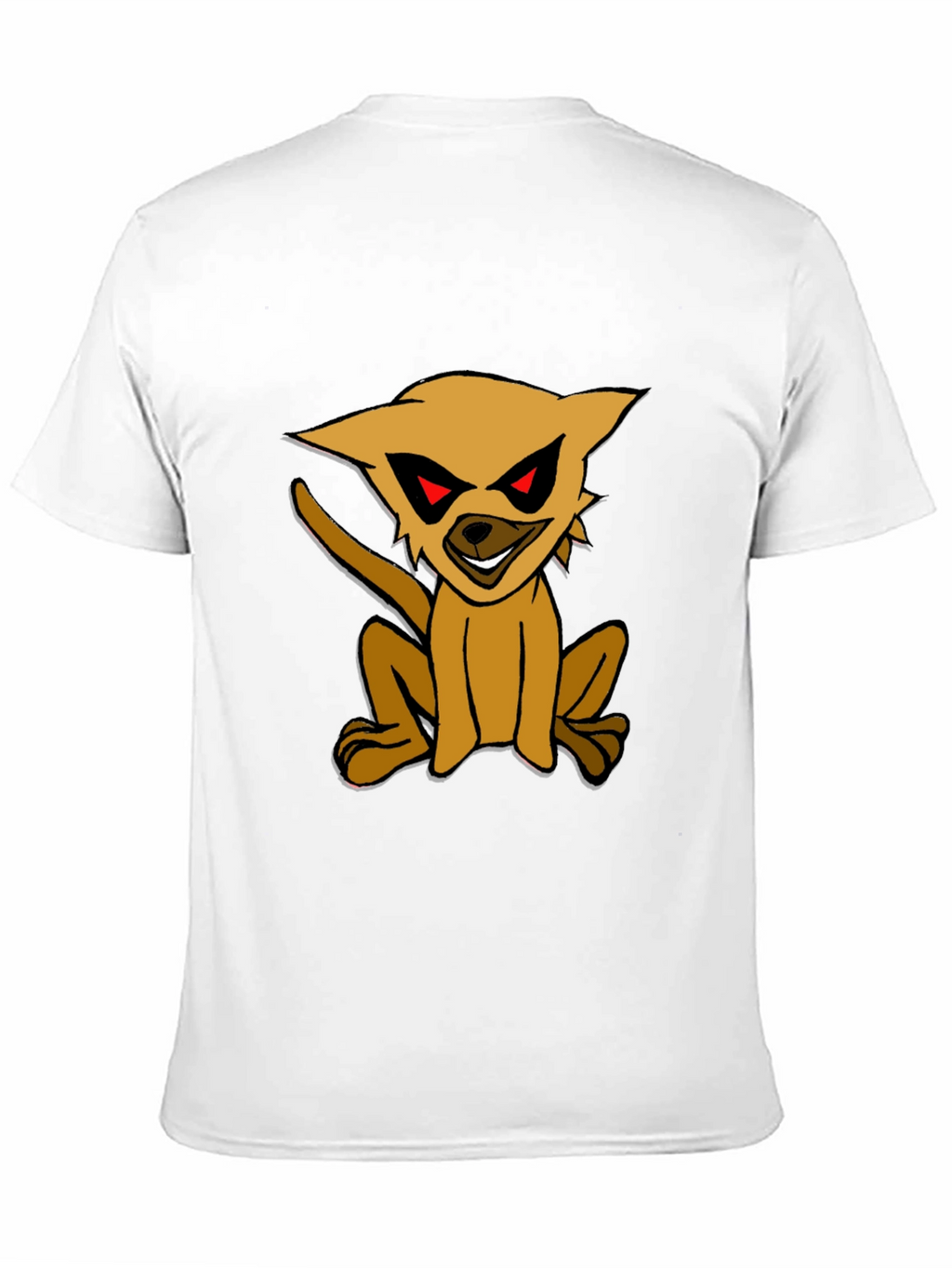 Black T-Shirt with Cartoon Dog Print