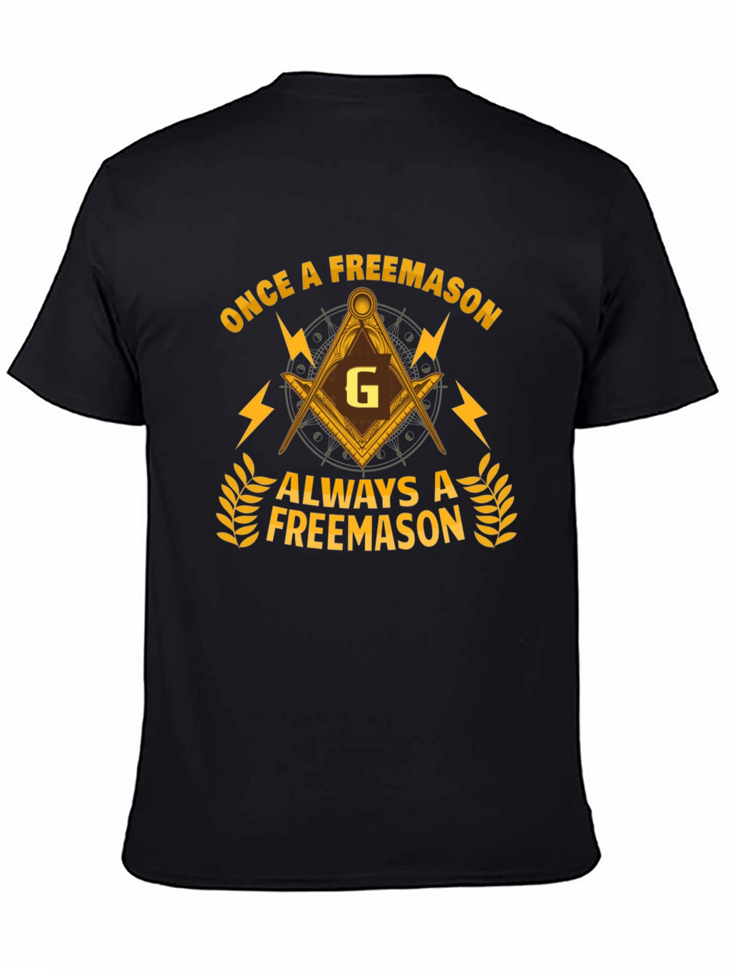 Once a Freemason T-Shirt - Black Cotton Graphic Tee
