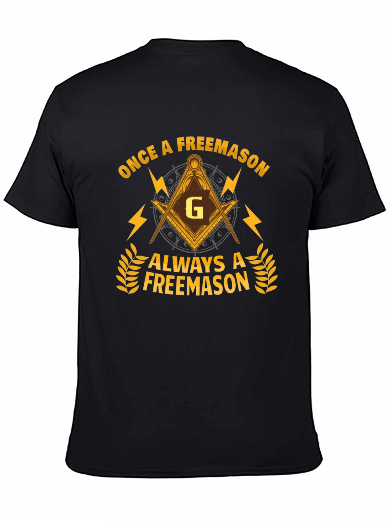 Once a Freemason T-Shirt - Black Cotton Graphic Tee