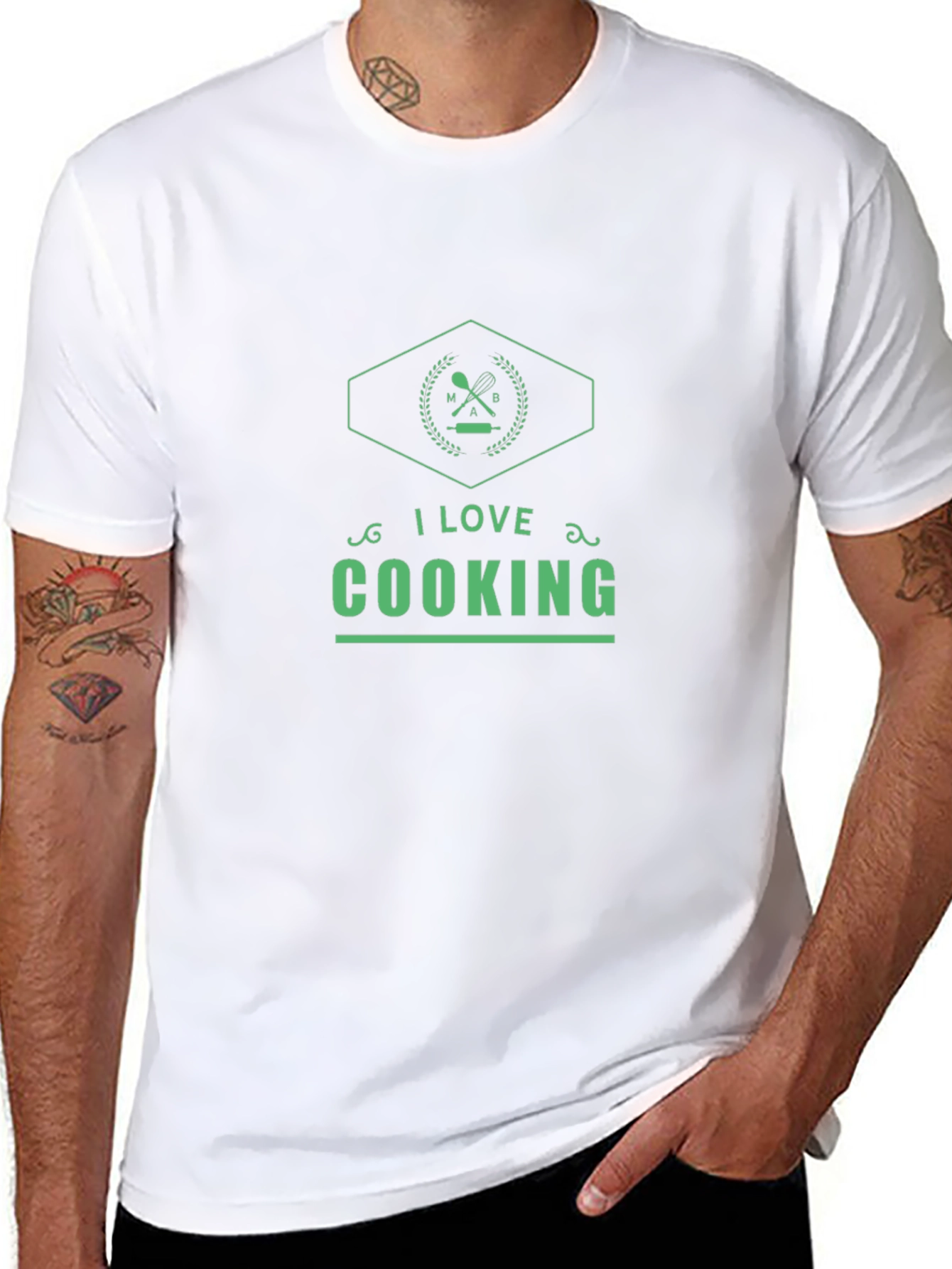 I Love Cooking Graphic Tee - Stylish Kitchen Apparel