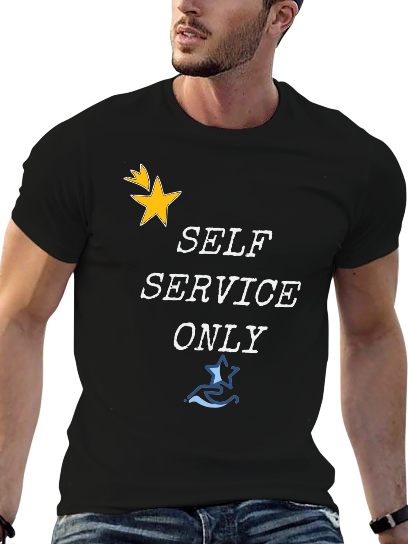 Self Service Only Graphic T-Shirt - Stylish Cotton Tee
