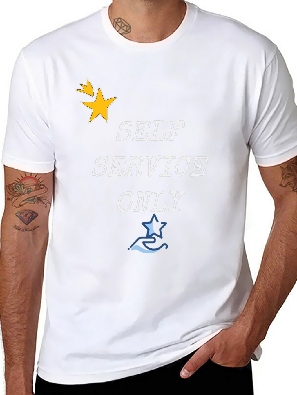 Self Service Only Graphic T-Shirt - Stylish Cotton Tee