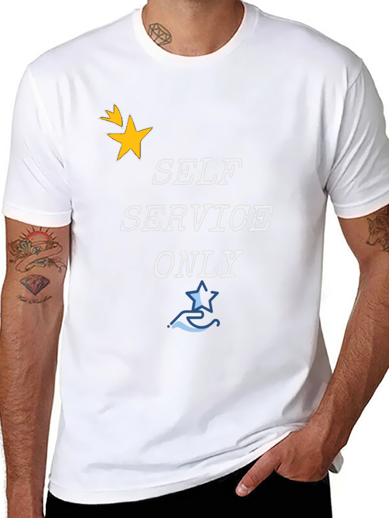 Self Service Only Graphic T-Shirt - Stylish Cotton Tee
