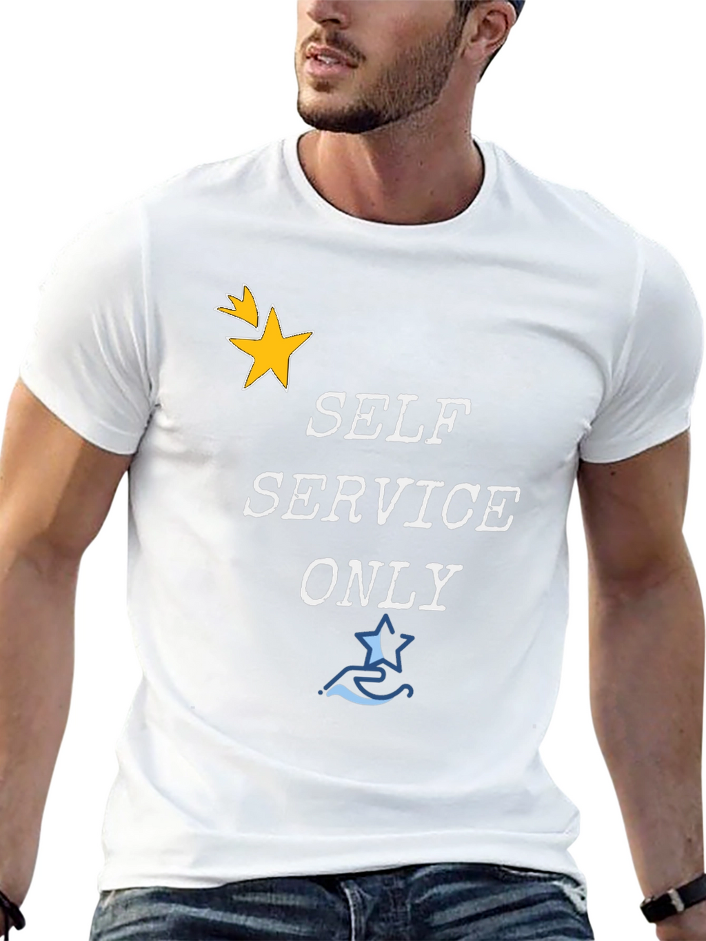Self Service Only Graphic T-Shirt - Stylish Cotton Tee