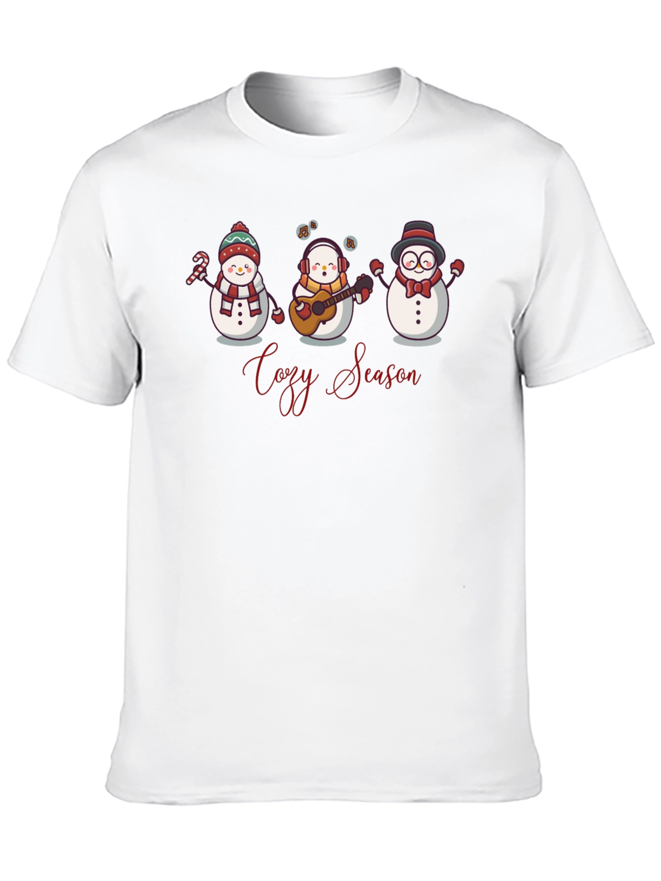 Cozy Season Snowman Band Black Tee