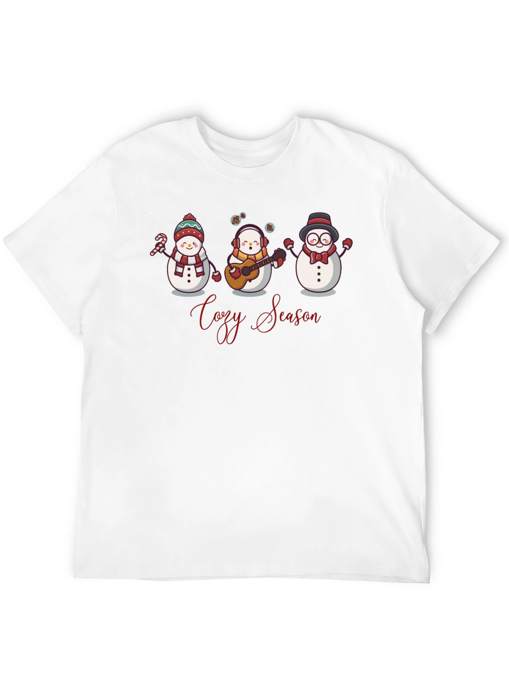 Cozy Season Snowman Band Black Tee
