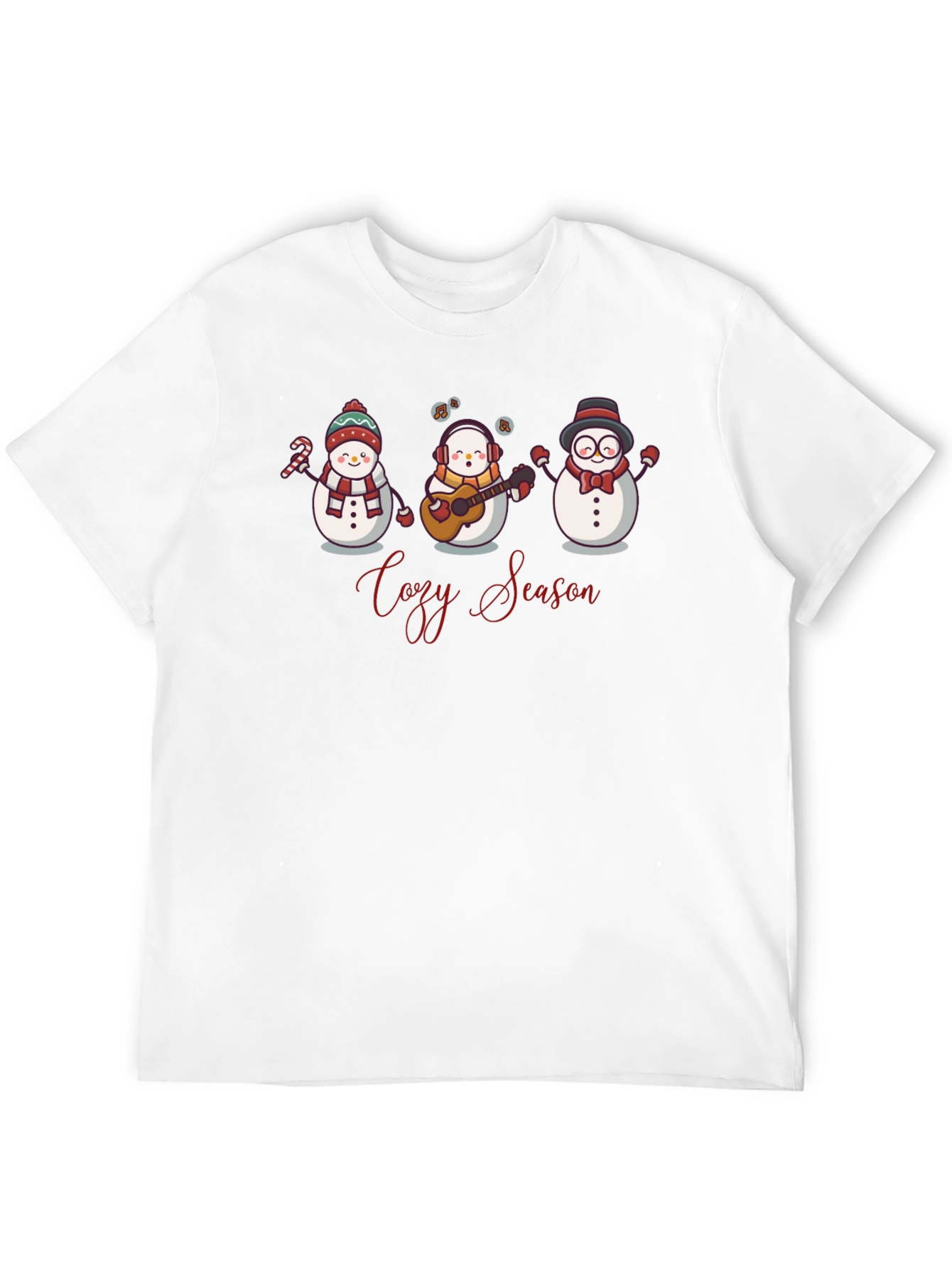 Cozy Season Snowman Band Black Tee