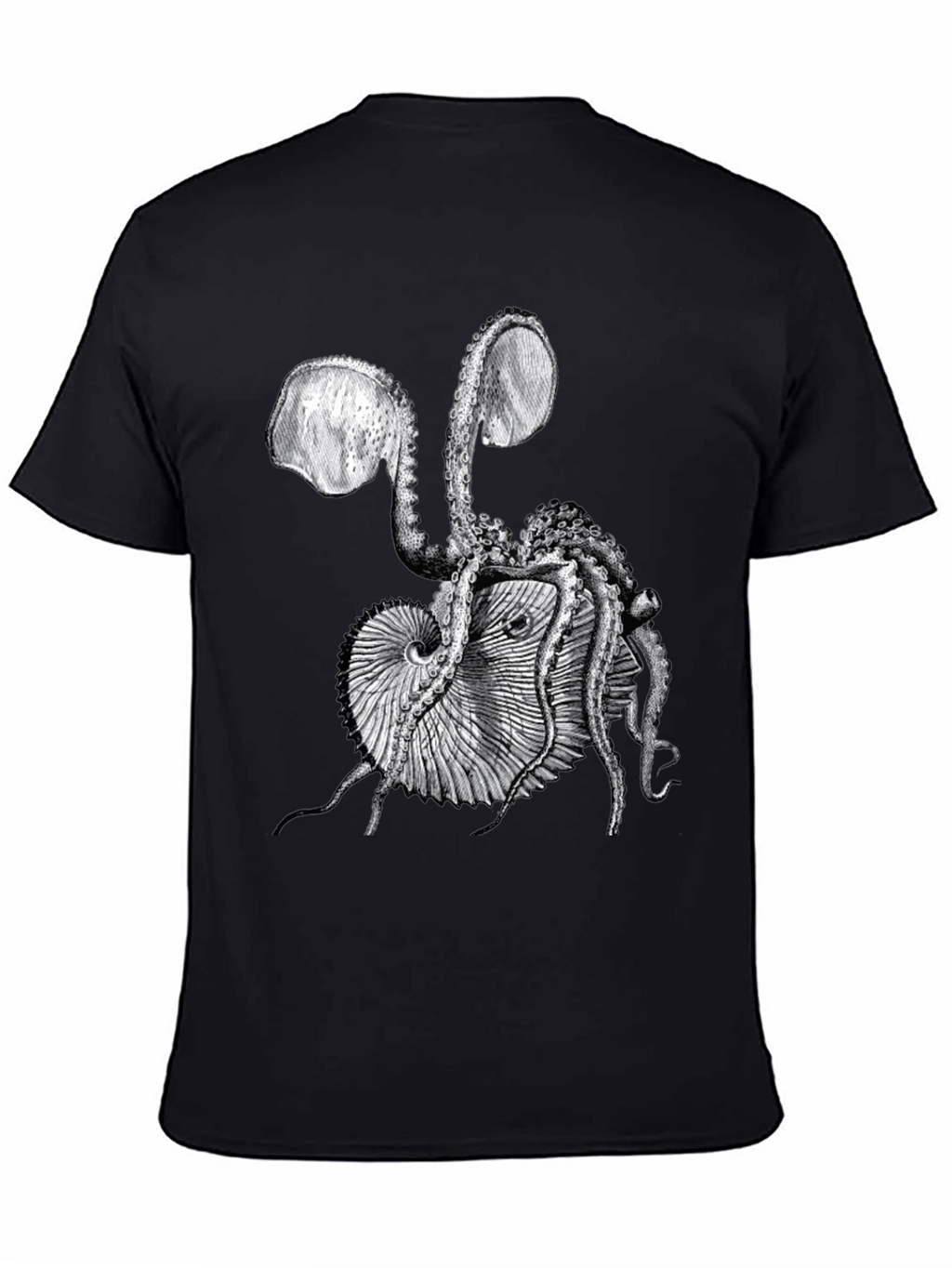 Octopus & Shell Graphic Tee - Black