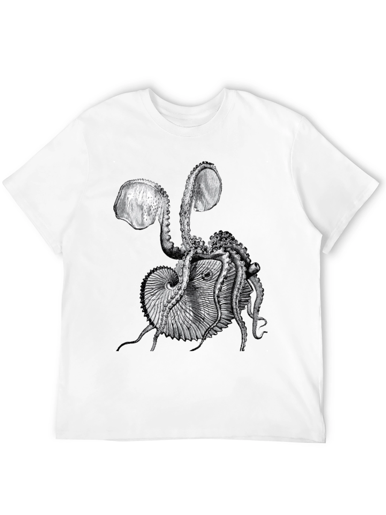 Octopus & Shell Graphic Tee - Black