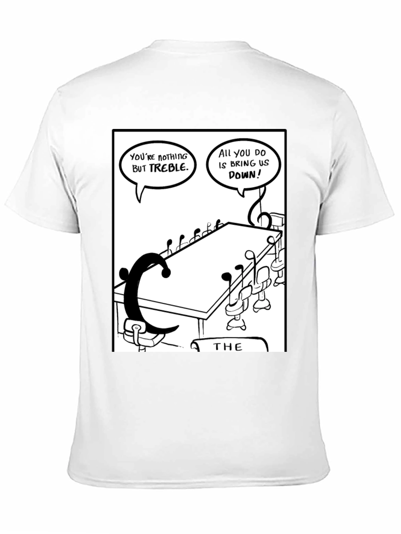 Funny Music Pun T-Shirt - Treble Clef Joke Tee
