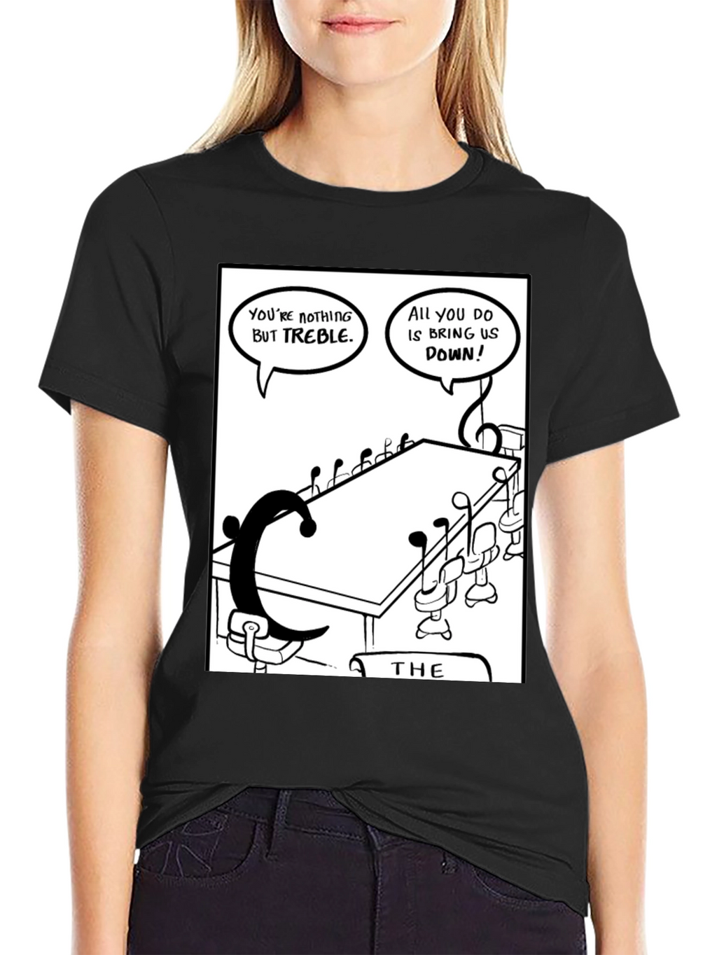 Funny Music Pun T-Shirt - Treble Clef Joke Tee