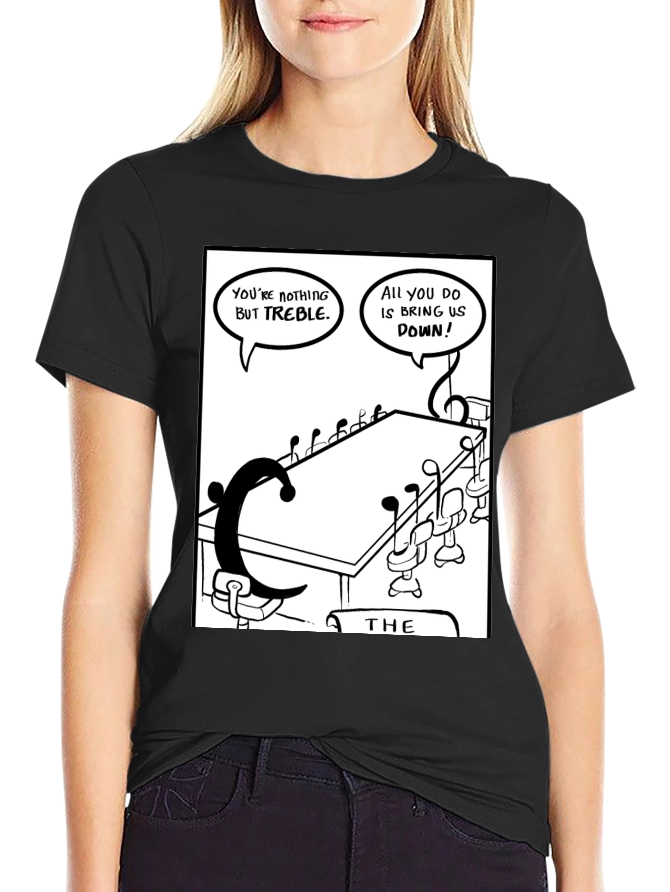 Funny Music Pun T-Shirt - Treble Clef Joke Tee