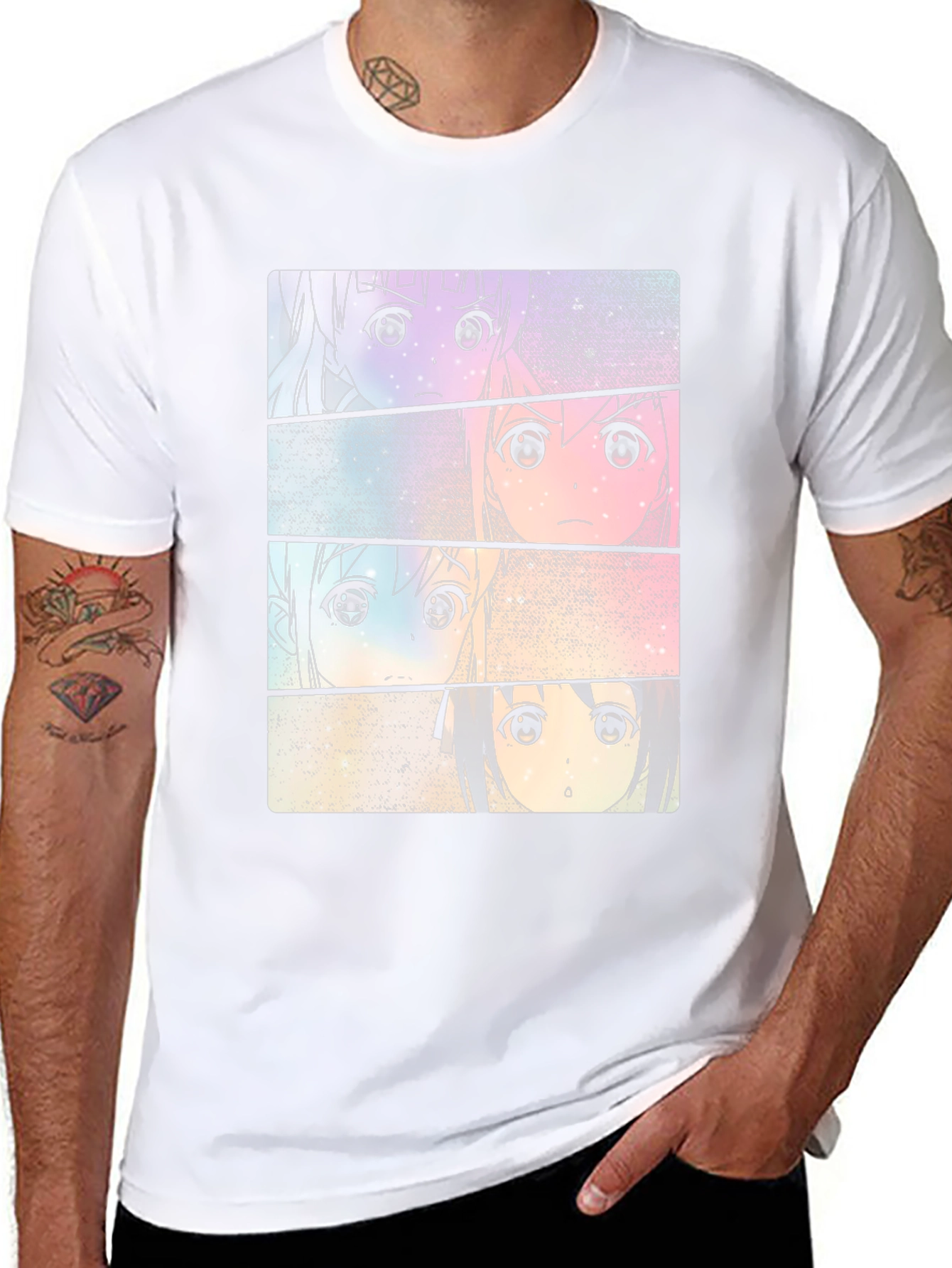 Anime Girls Black T-Shirt