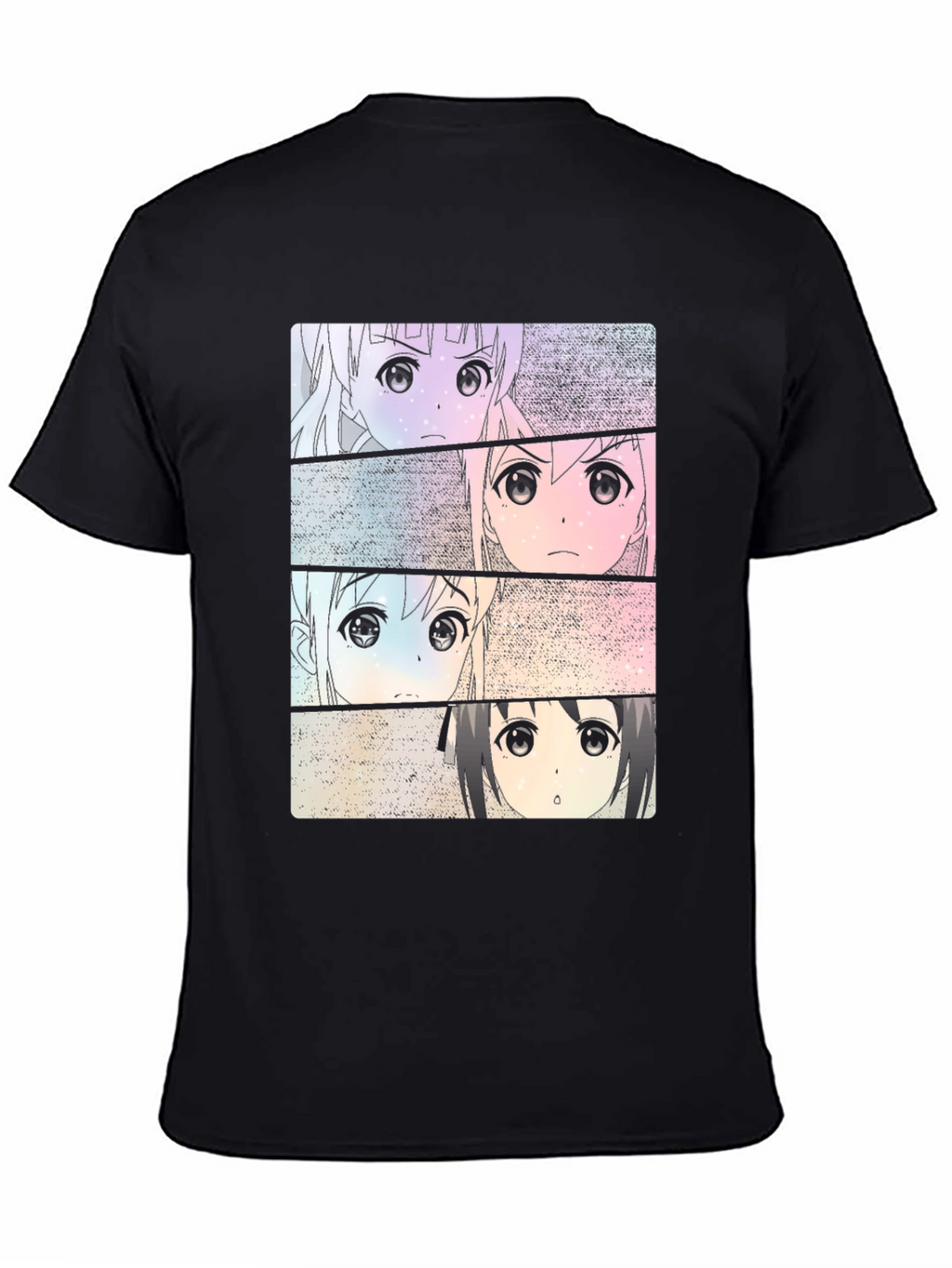 Anime Girls Black T-Shirt