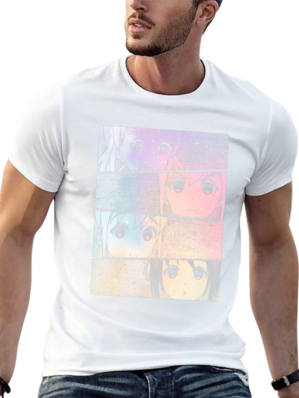 Anime Girls Black T-Shirt